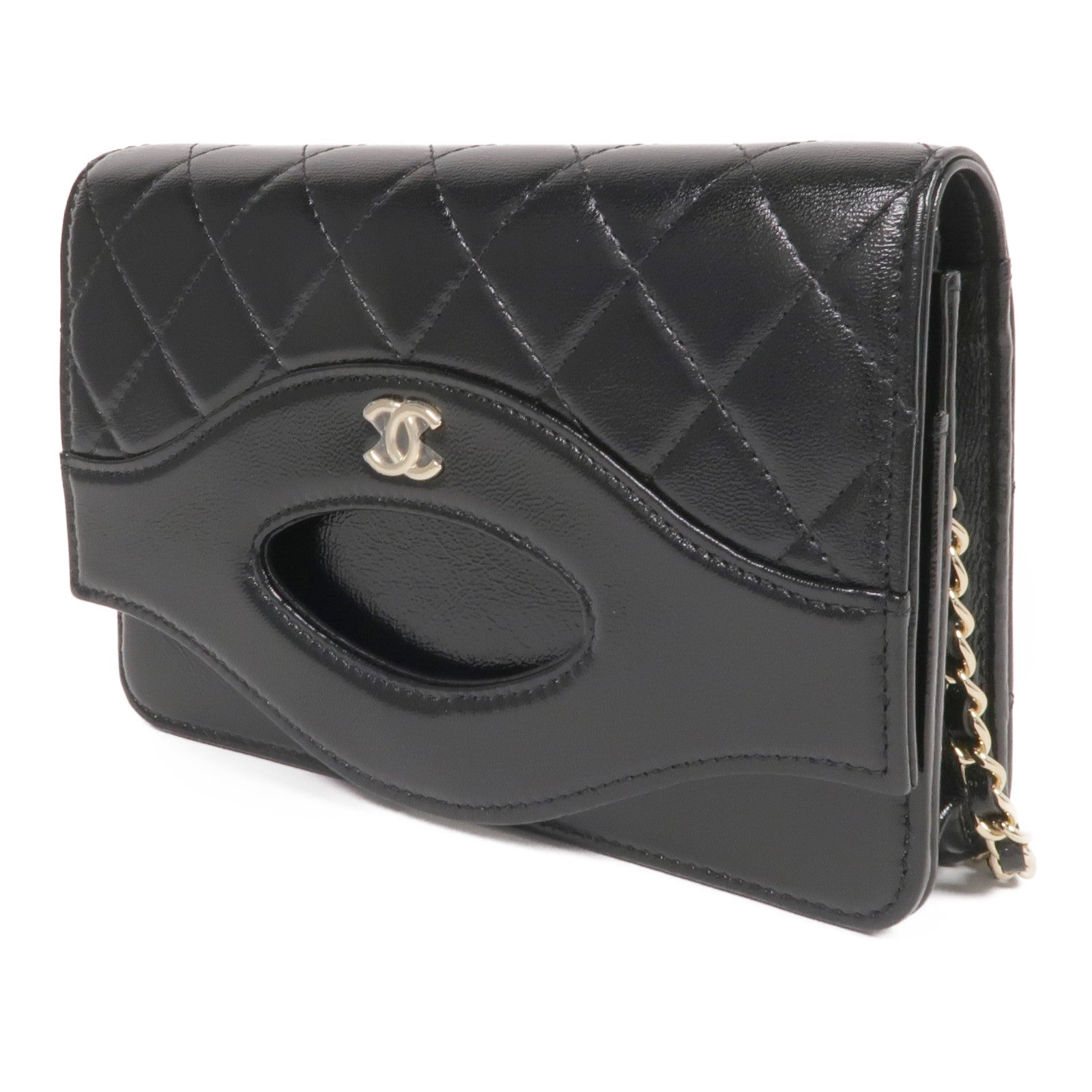 CHANEL 牛皮皮革31 WOC Wallet On Chain金扣鏈帶肩背袋