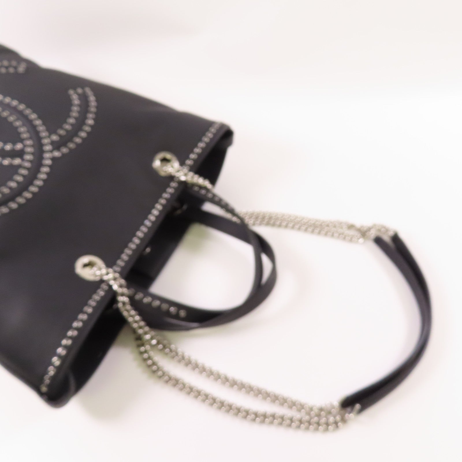 CHANEL【激減優惠】 牛皮皮革Shoulder Bag銀扣鏈帶手挽肩背兩用袋
