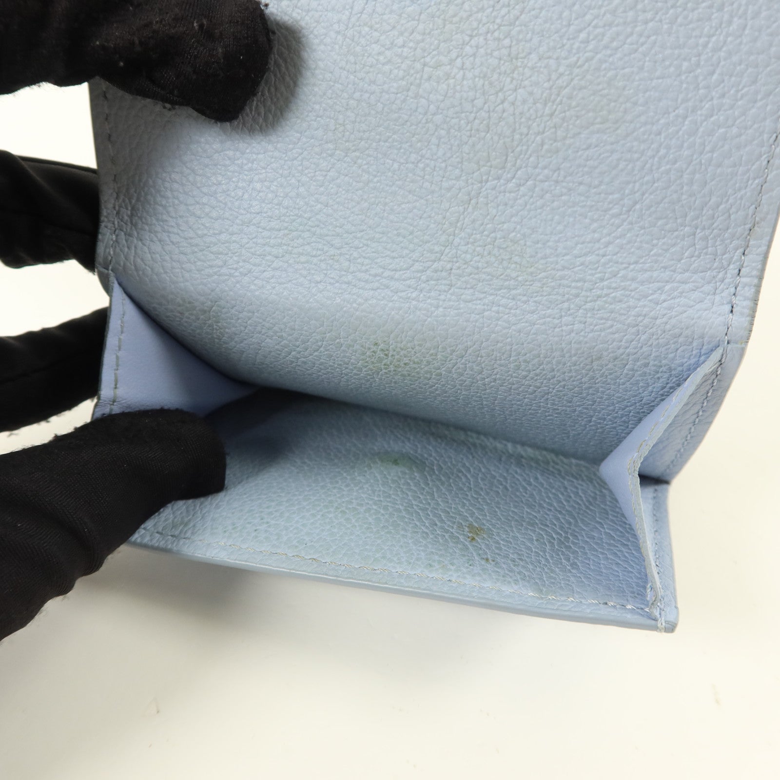 LOUIS VUITTON 牛皮皮革Lock Mini Fold Wallet金扣錢包