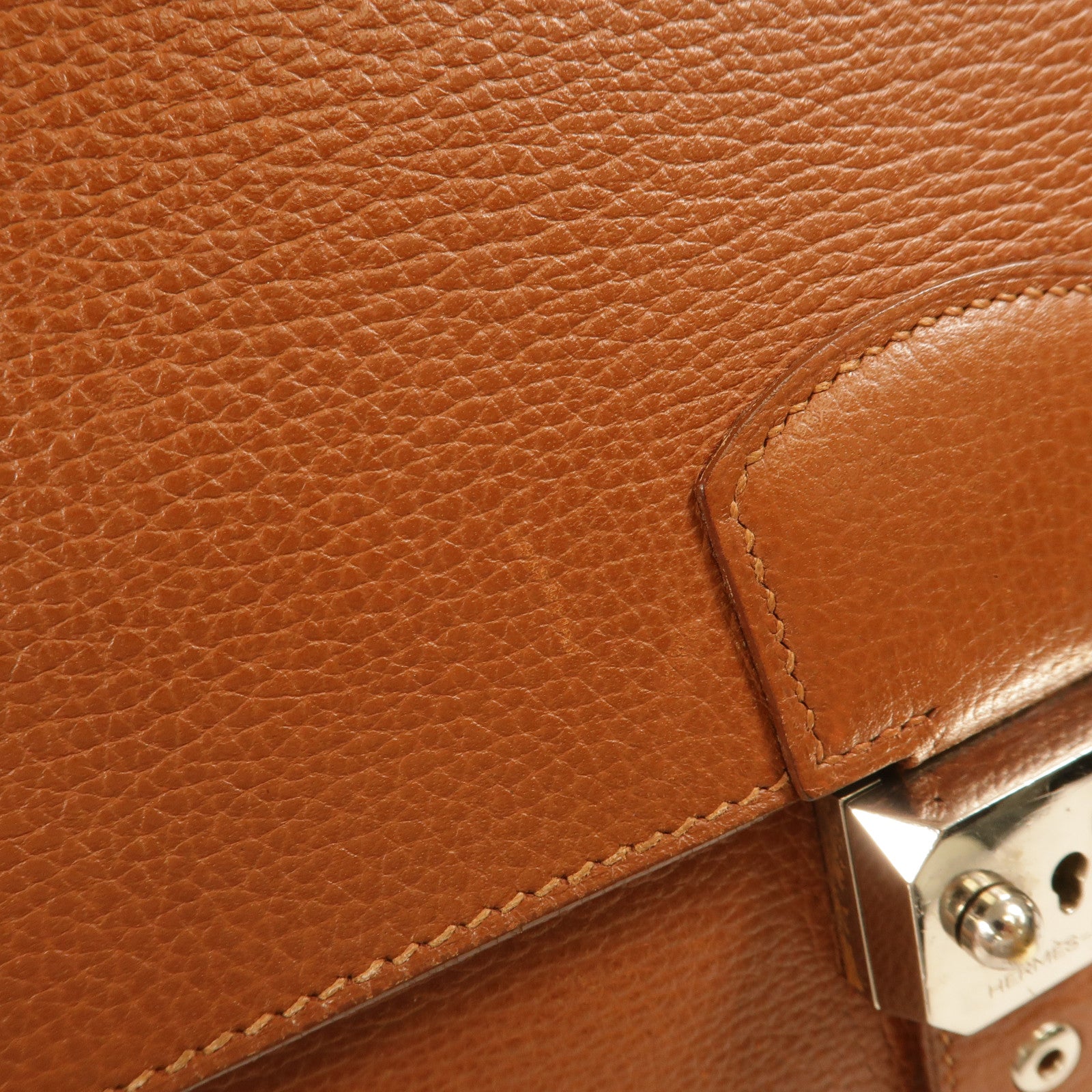 HERMES Togo皮革Sac A Depeches 38公事包Gold