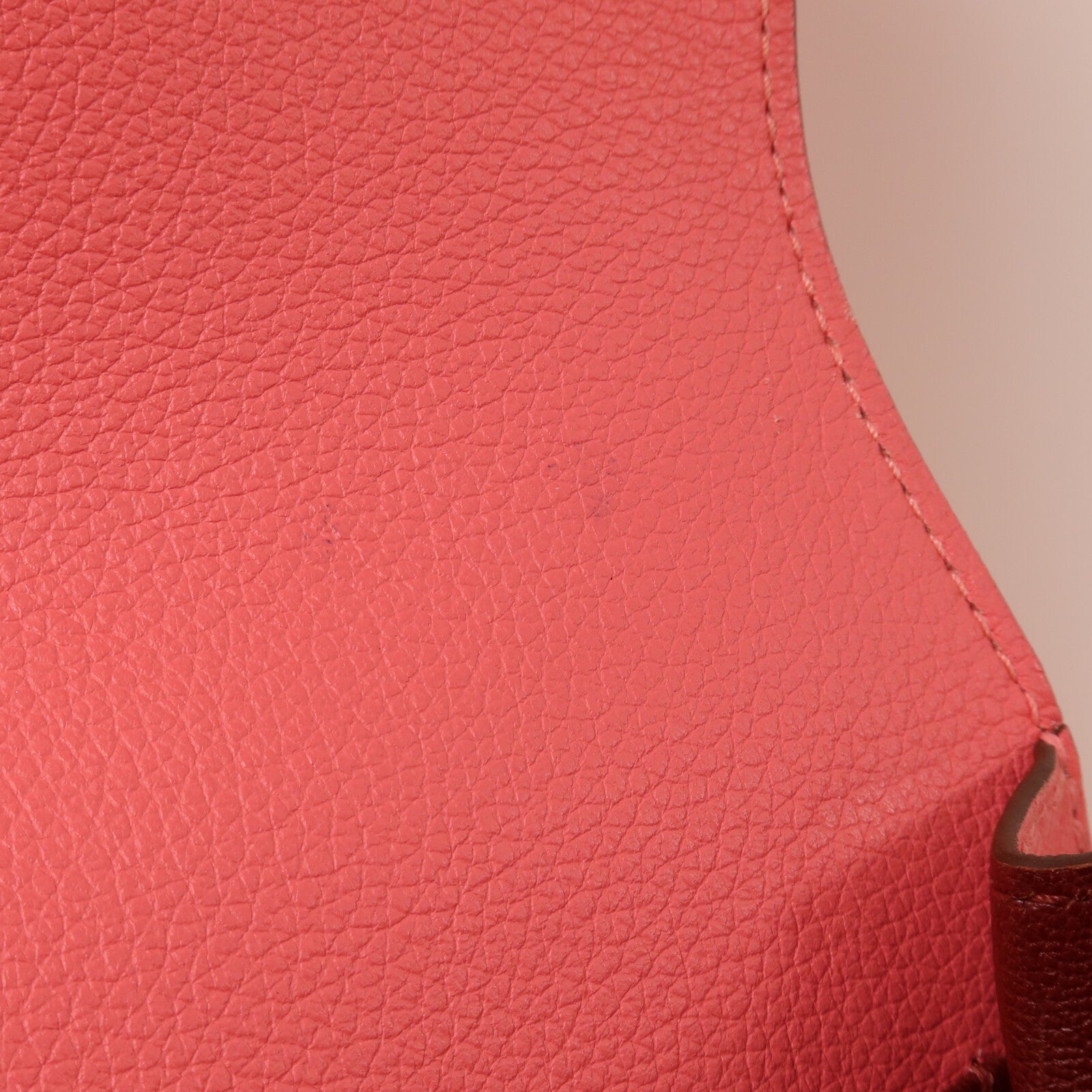HERMES Evercolor皮革Roulis Mini肩背袋Rose Azalee/Rough H