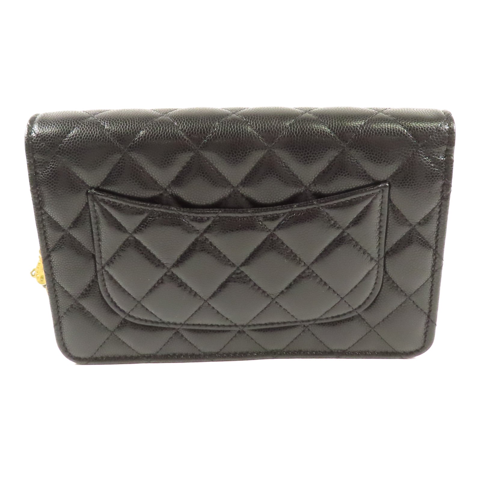CHANEL 牛皮皮革WOC Wallet On Chain金扣鏈帶肩背袋