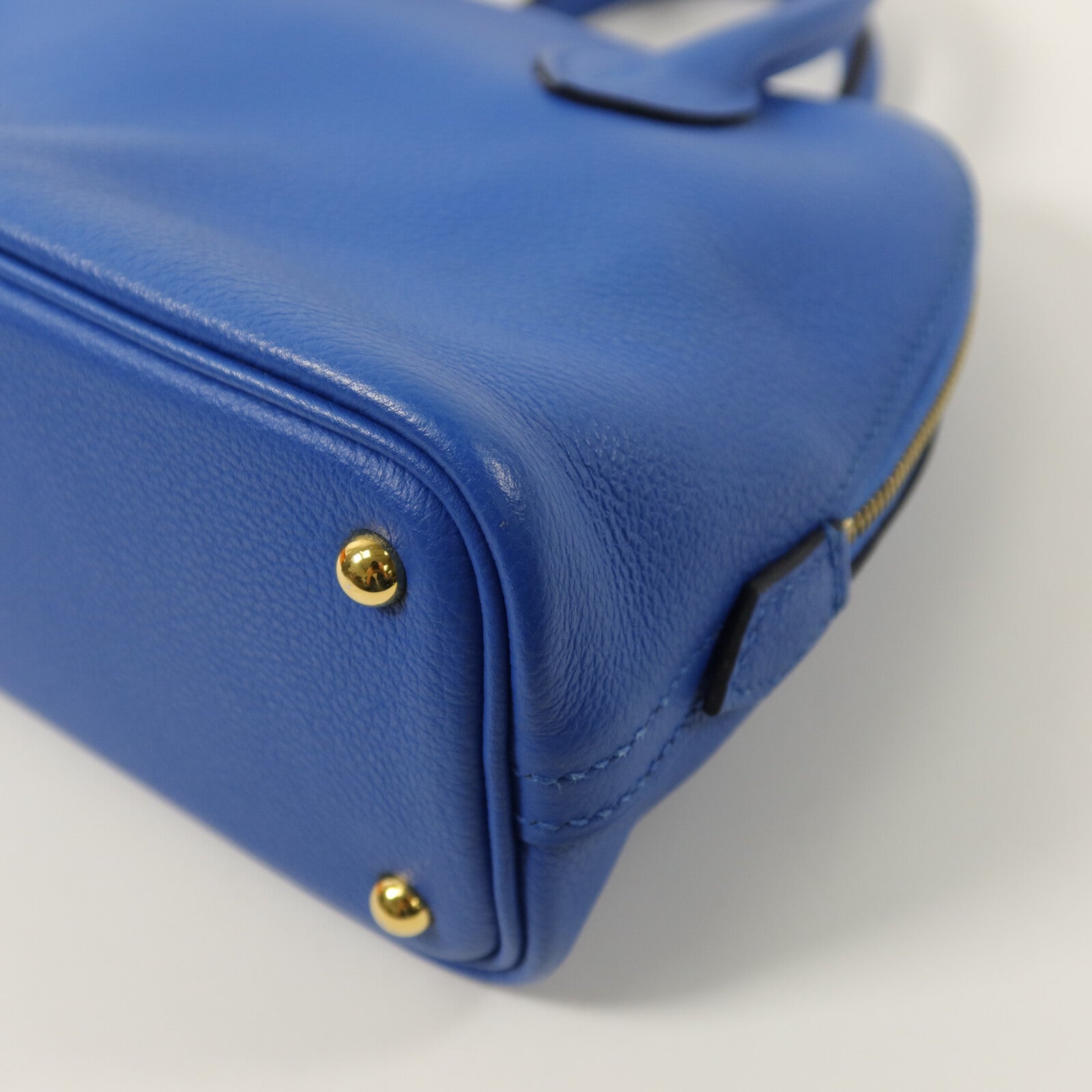 HERMES Evercolor皮革Bolide Mini手挽肩背兩用袋Bleu Zanzibar