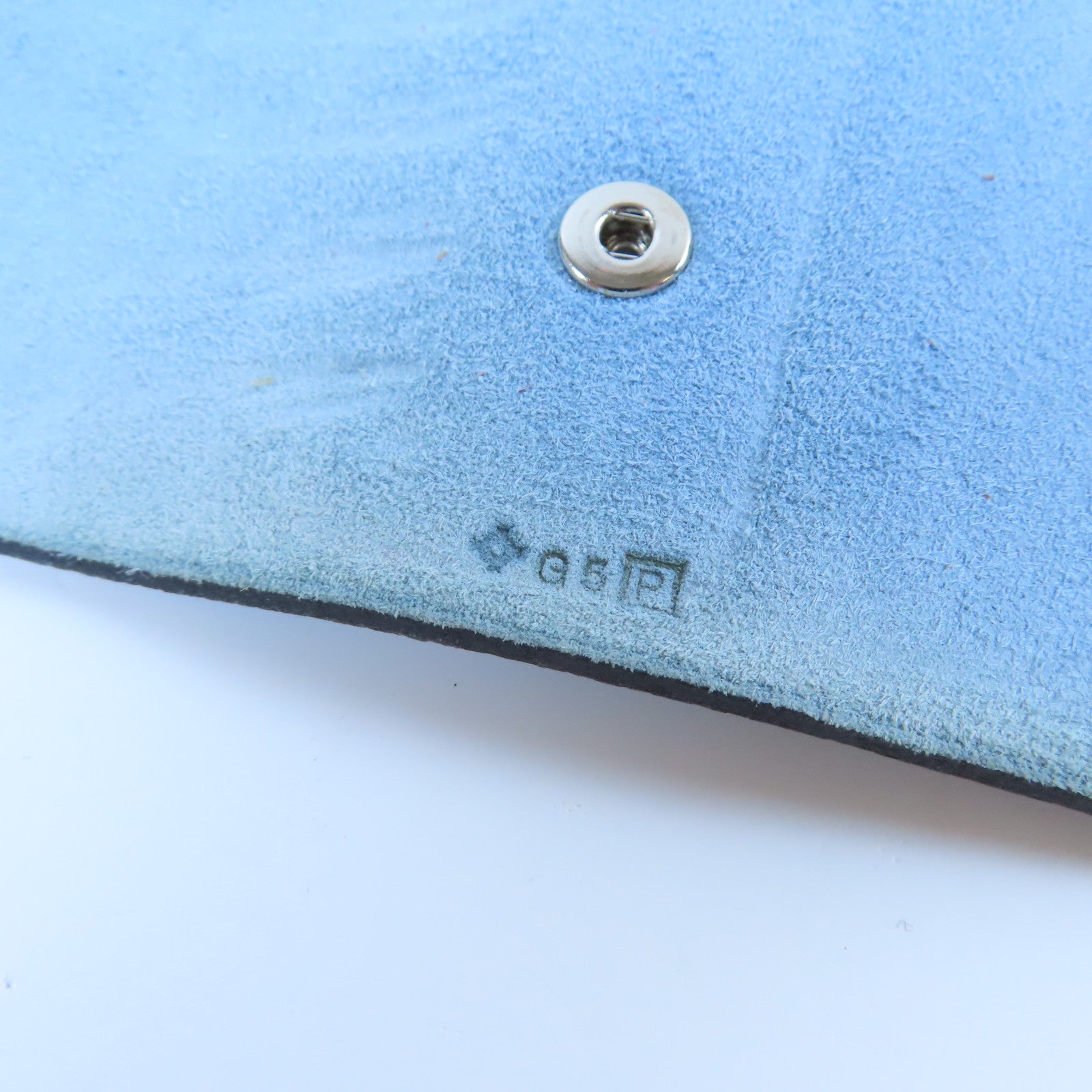 HERMES 【激減優惠】Togo皮革Notebook Case銀扣筆記本封面灰藍色