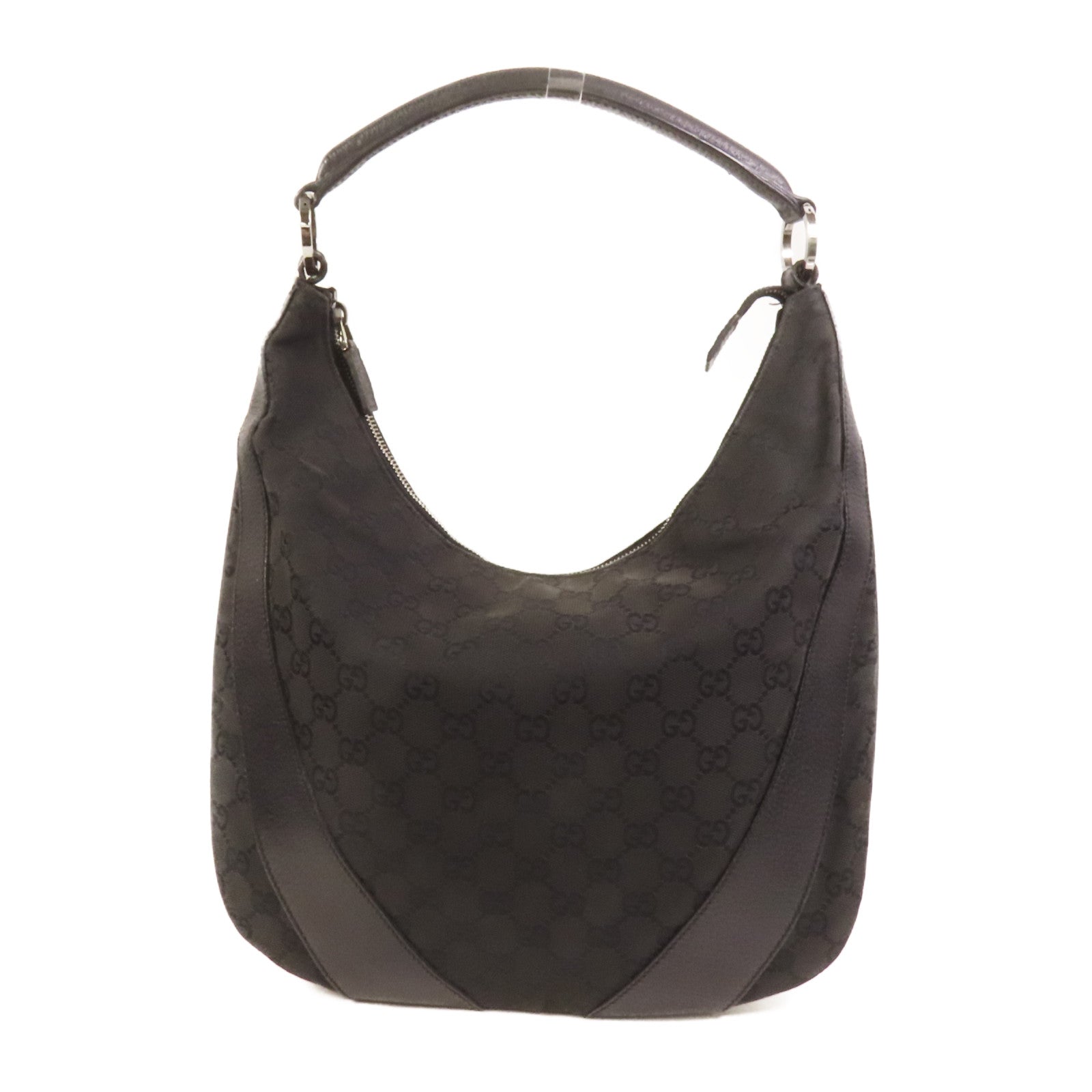 GUCCI 帆布GG Shoulder Bag銀扣肩背袋