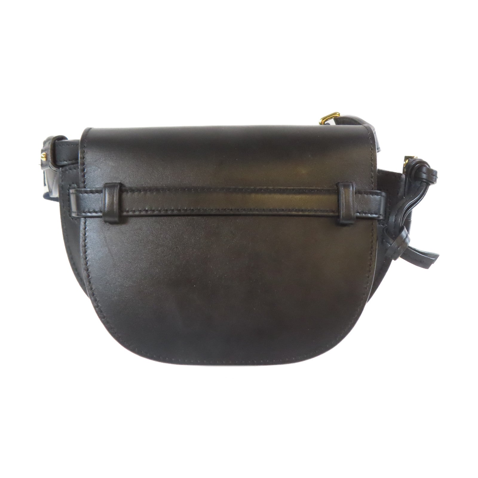 LOEWE 牛皮皮革Mini Gate Dual金扣肩背袋黑色