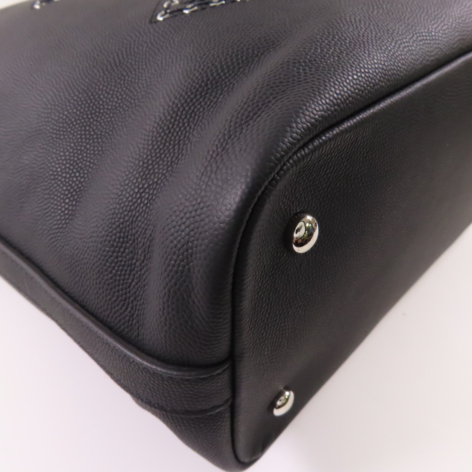 CHANEL【激減優惠】 牛皮皮革Shoulder Bag銀扣鏈帶手挽肩背兩用袋