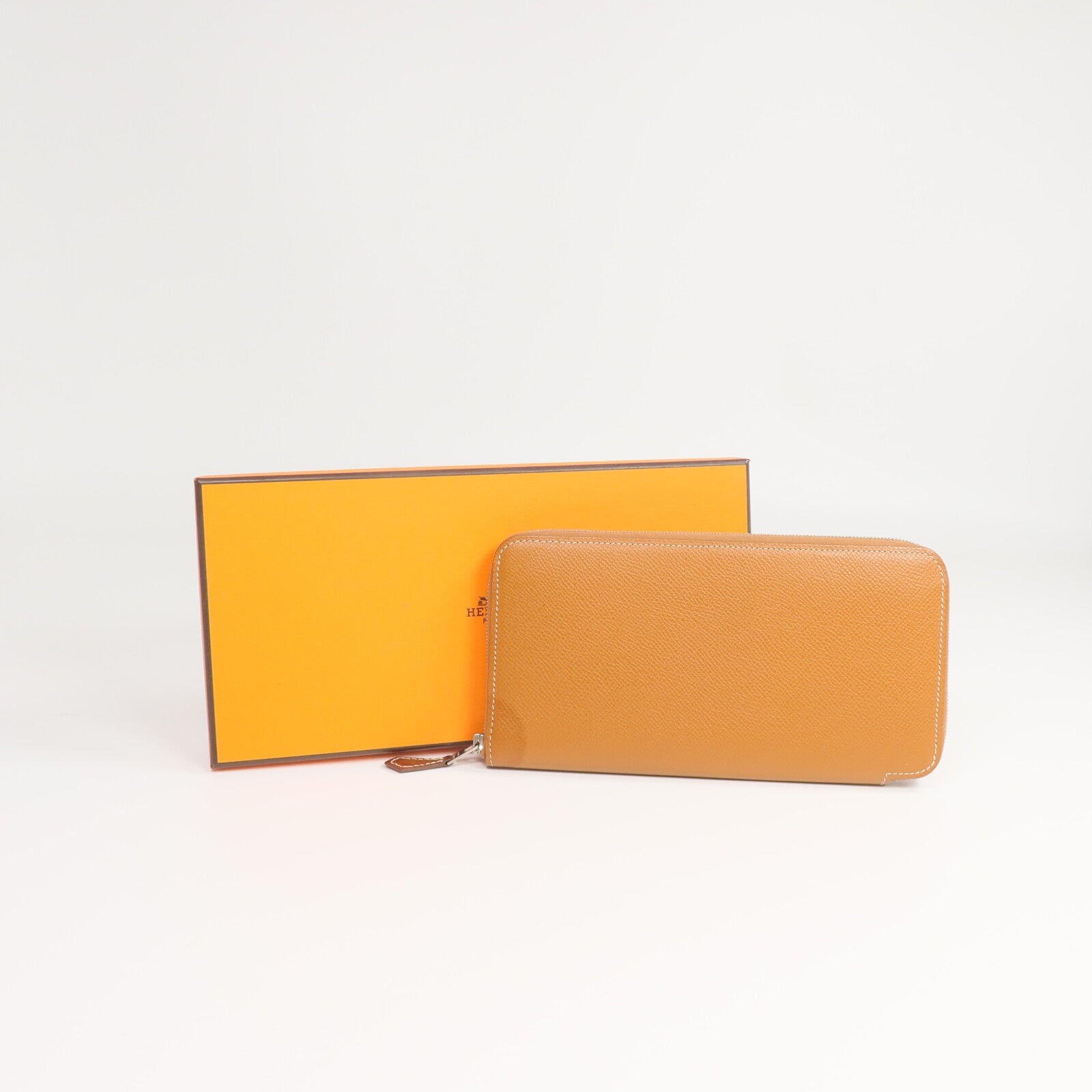 HERMES Epsom皮革Silk'In Long Wallet長錢包Gold