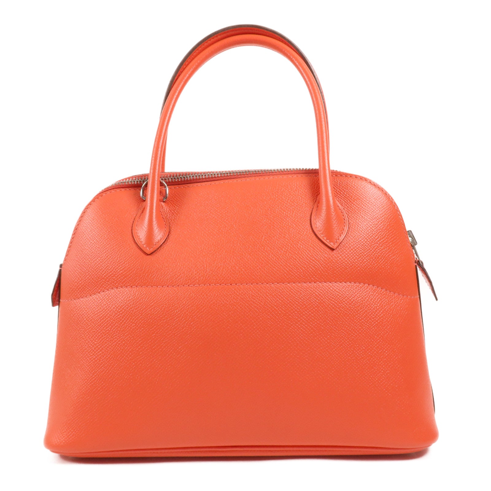 HERMES Epsom皮革Bolide 27銀扣手挽肩背兩用袋Capucine