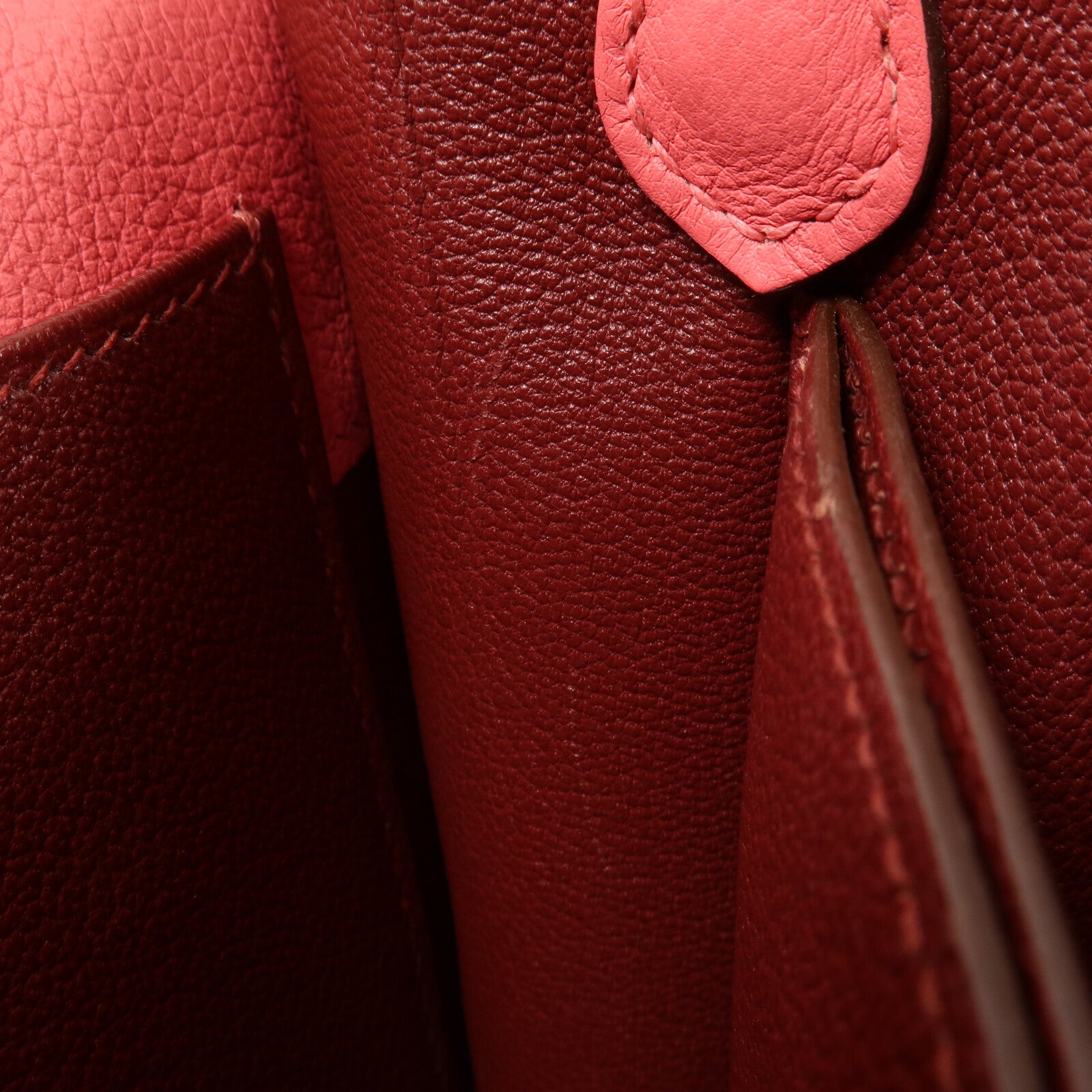 HERMES Evercolor皮革Roulis Mini肩背袋Rose Azalee/Rough H