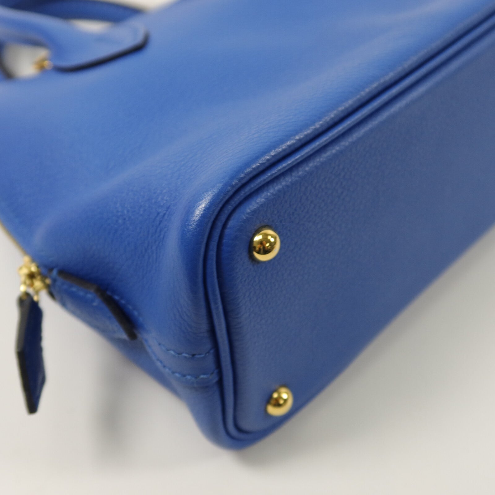 HERMES Evercolor皮革Bolide Mini手挽肩背兩用袋Bleu Zanzibar