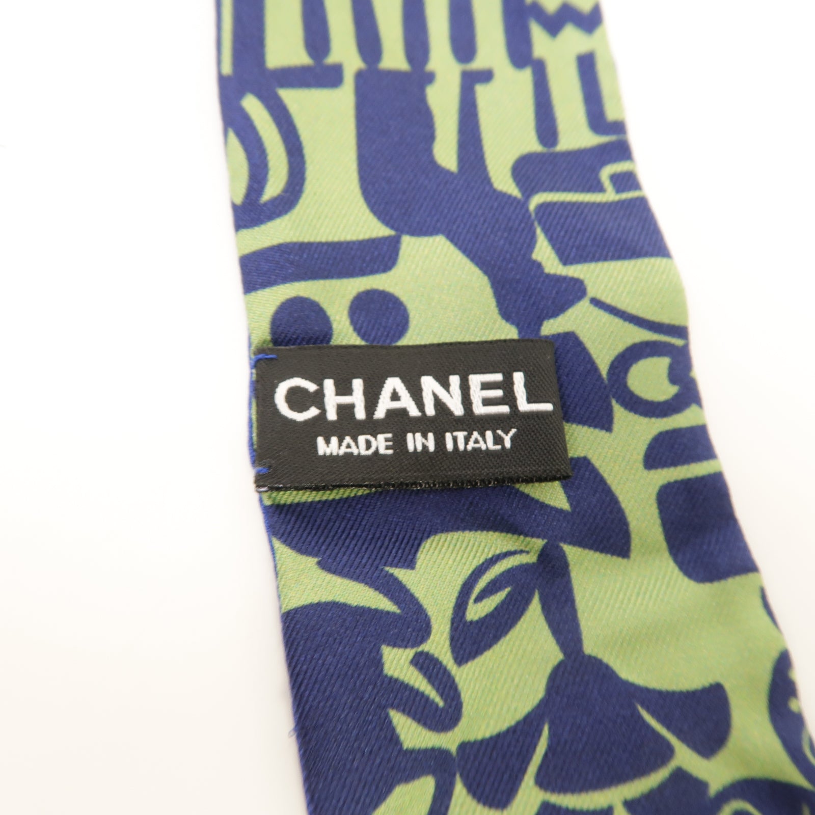 CHANEL 絲質Scarf絲巾藍色/綠色/橙色