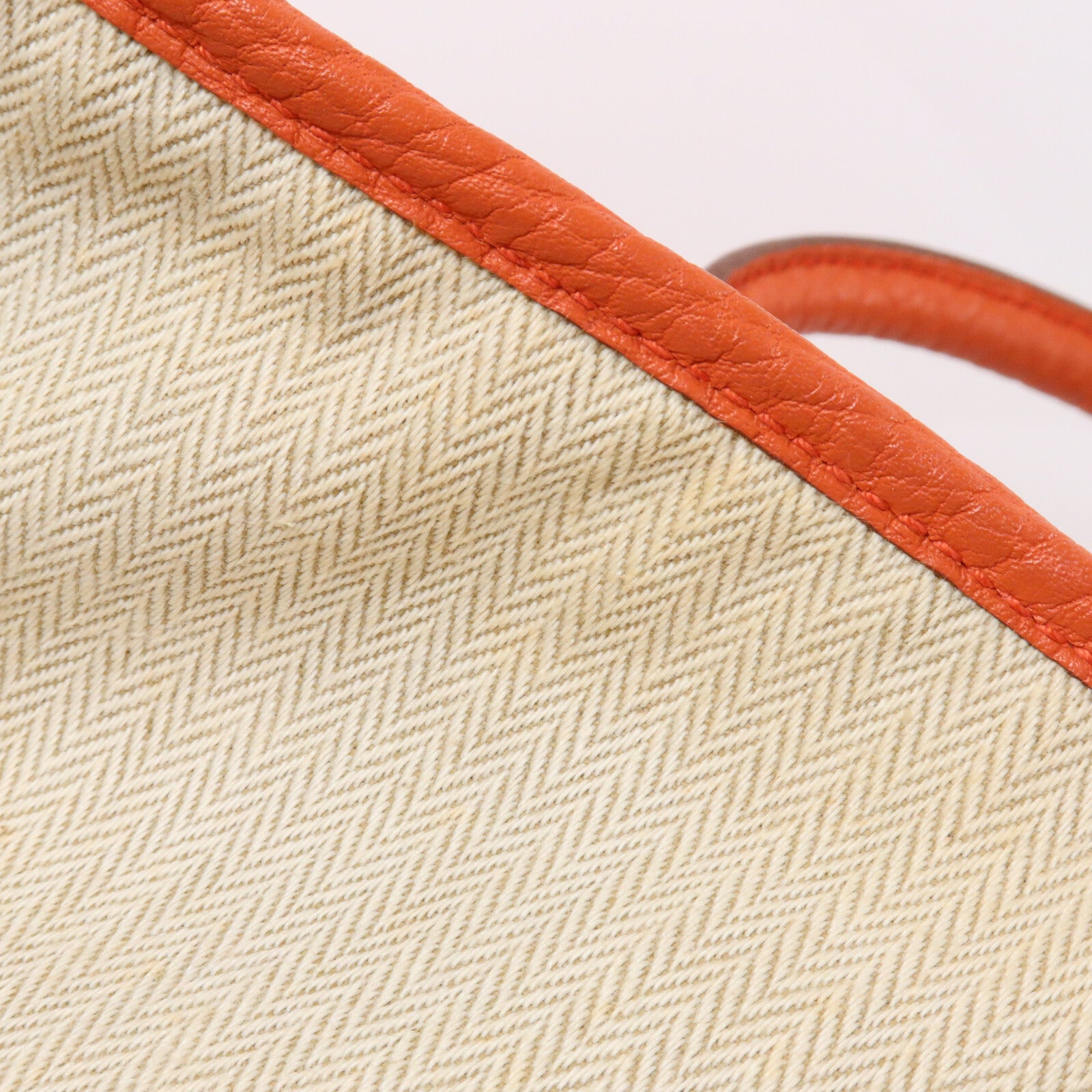 HERMES Clemence皮革Garden Party PM手挽袋Feu