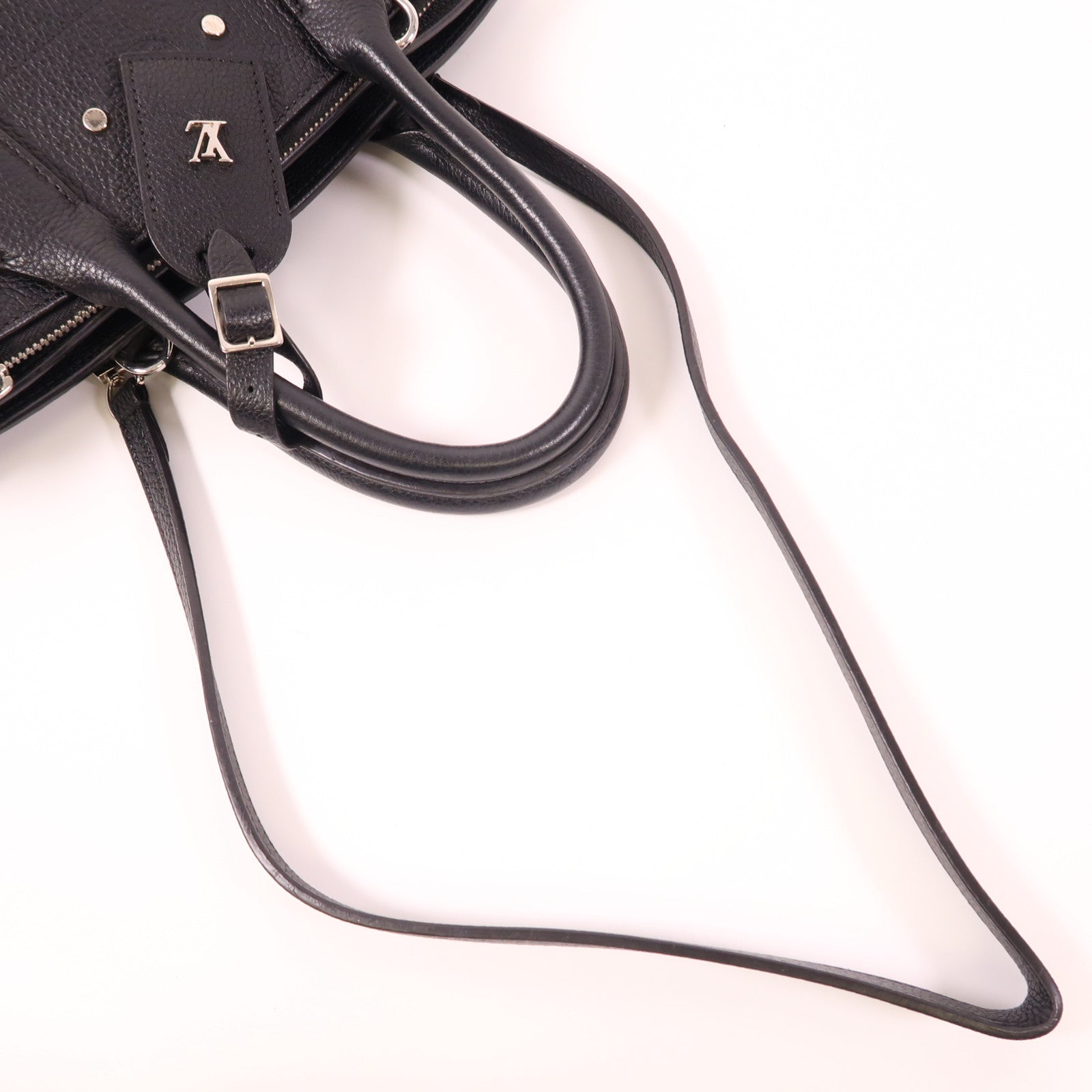 LOUIS VUITTON Taurillon City Steamer MM銀扣手挽肩背兩用袋