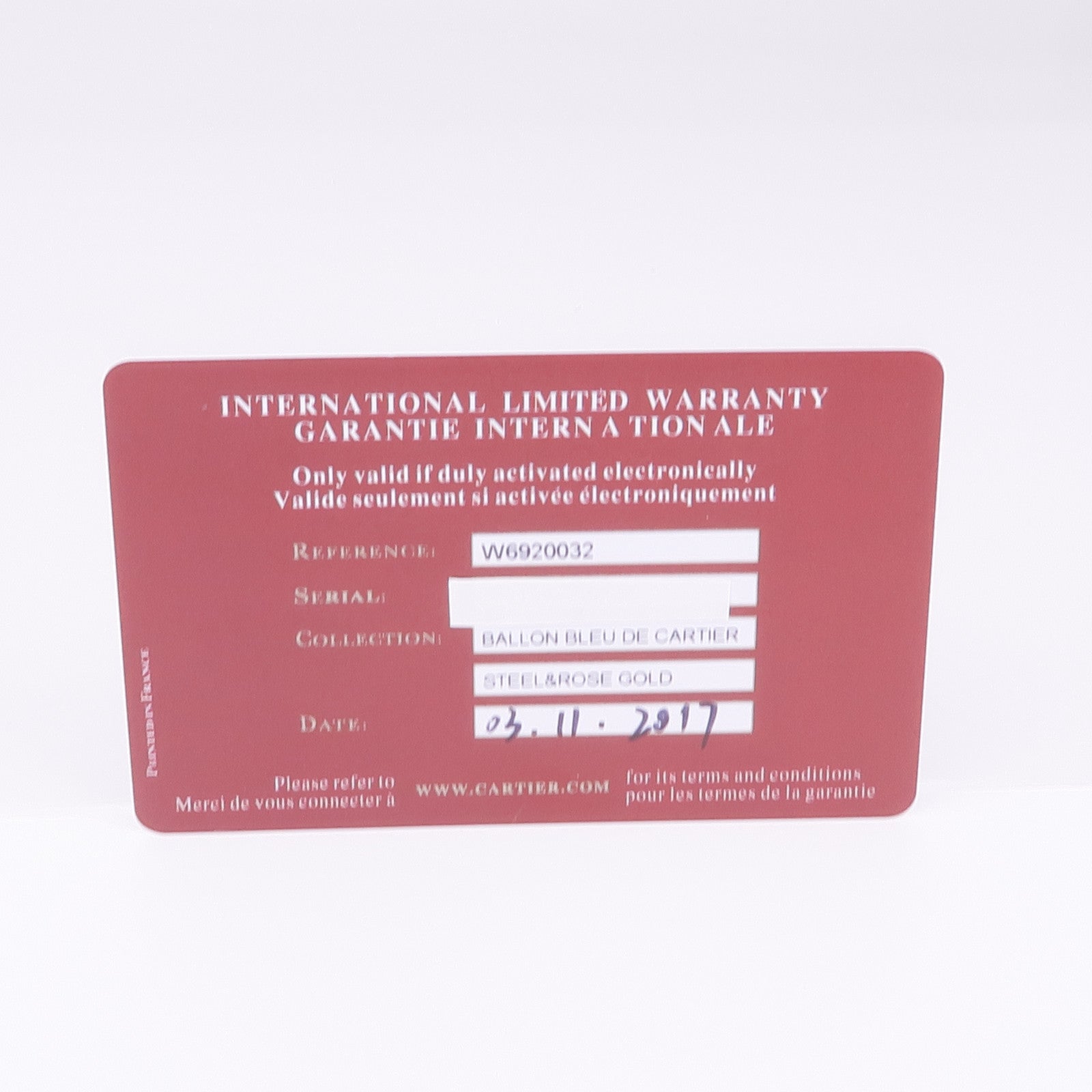 CARTIER Ballon Bleu W6920032