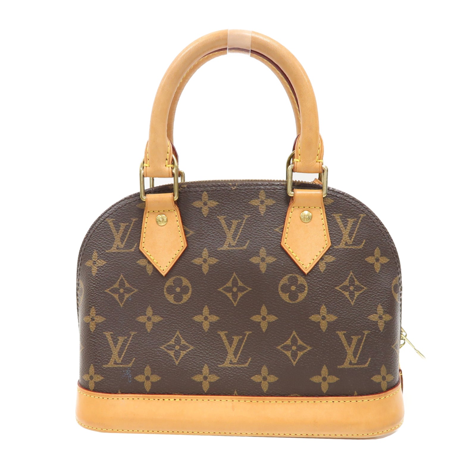 LOUIS VUITTON Monogram Alma BB金扣手挽肩背兩用袋啡色