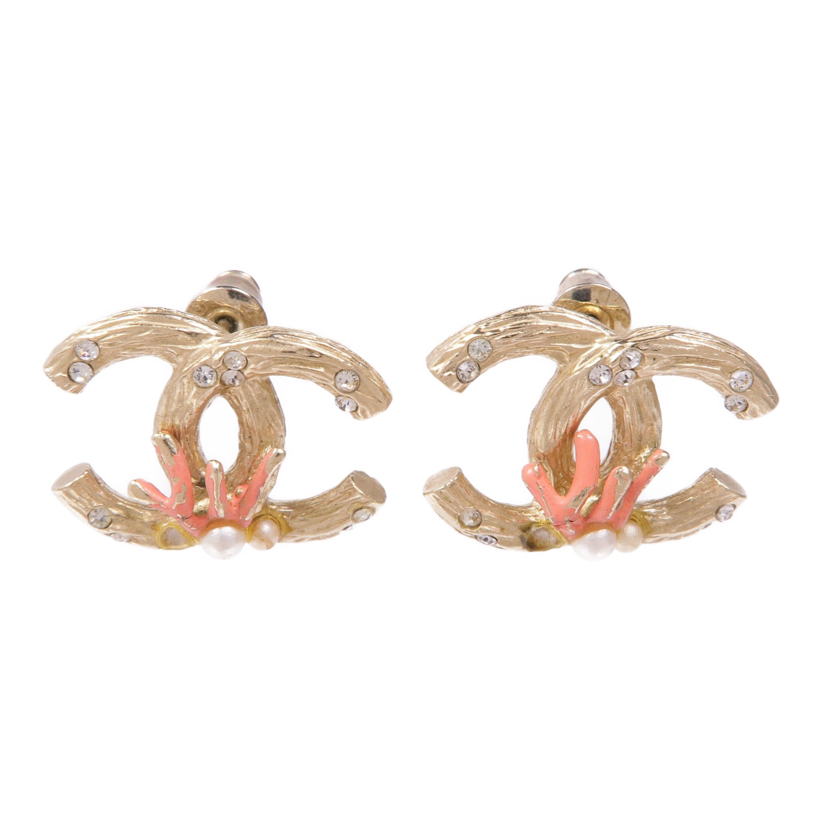 CHANEL 金屬CC Stud Earrings耳環
