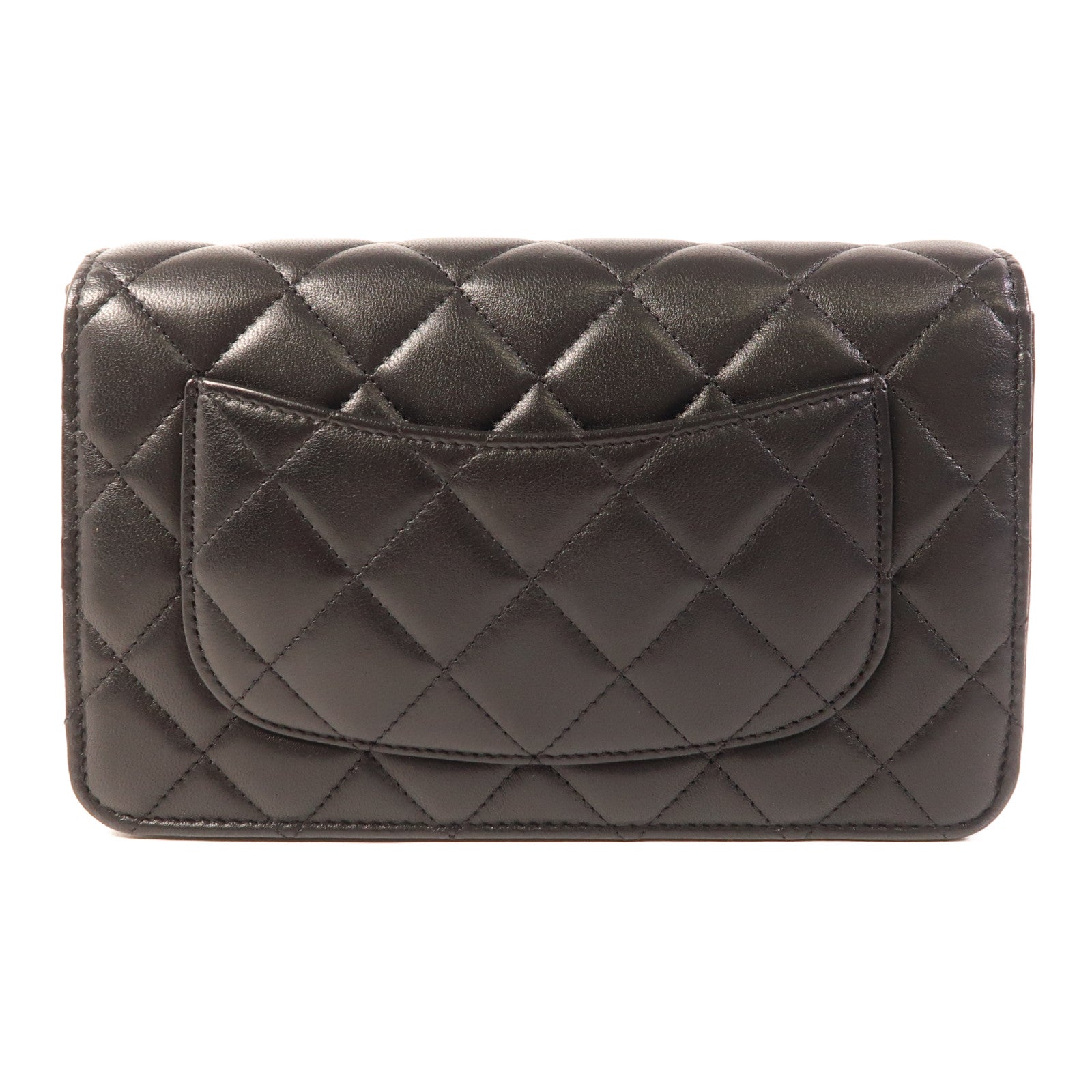 CHANEL 羊皮皮革WOC Wallet On Chain金扣鏈帶肩背袋