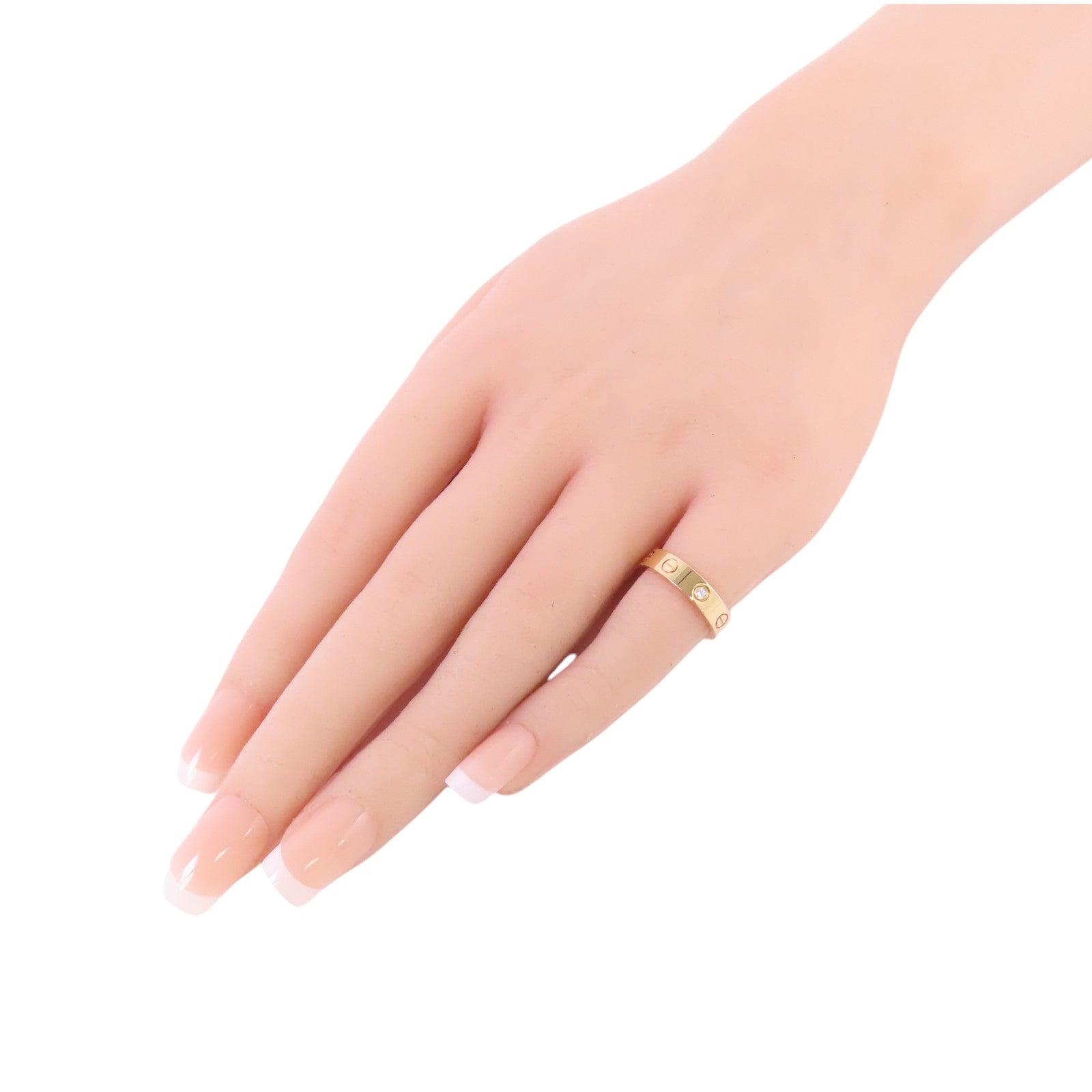 CARTIER 18K玫瑰金/鑽石1D Love Ring戒指Cartier#47/US#4