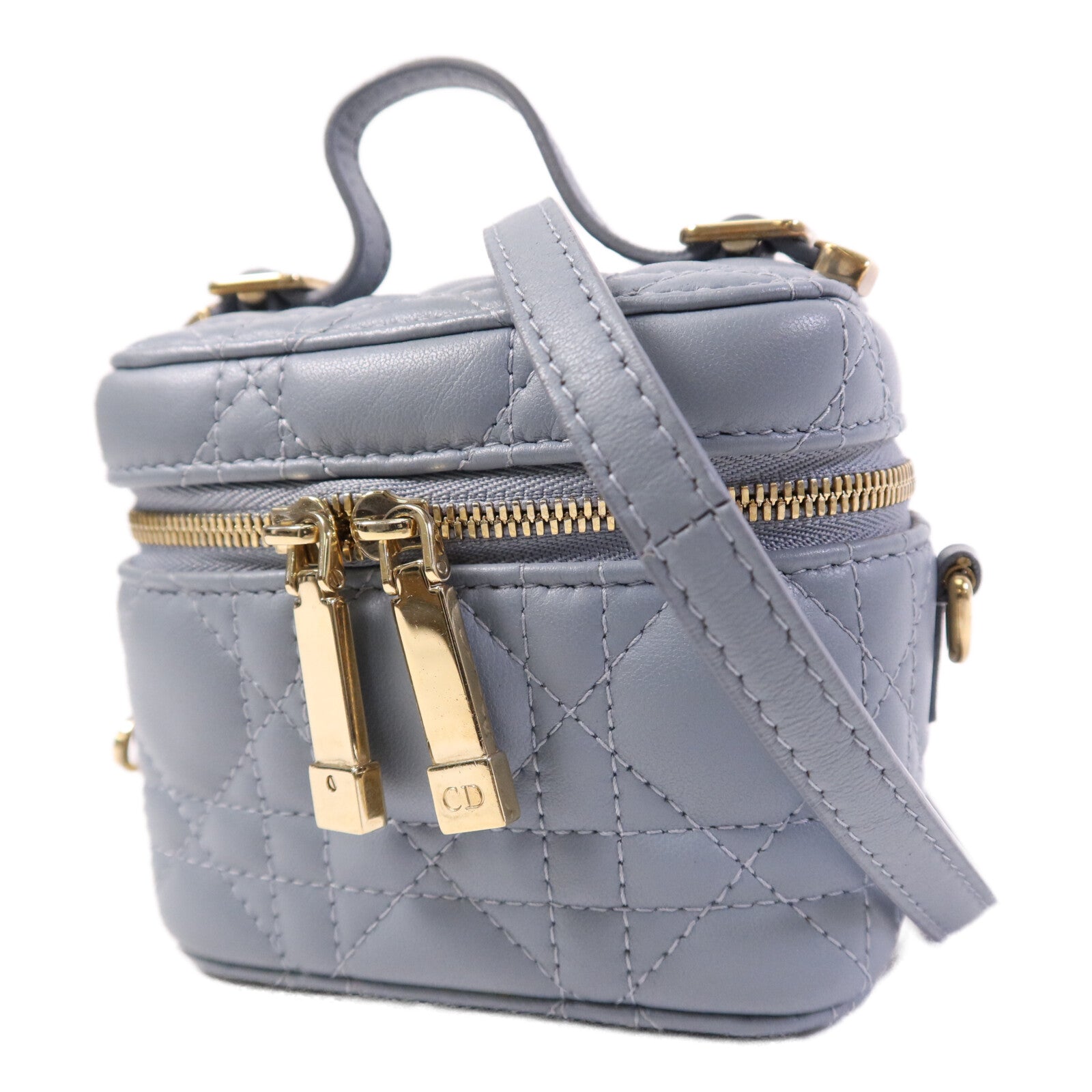 Dior 【激減優惠】羊皮皮革Mini Vanity Case金扣鏈帶肩背袋