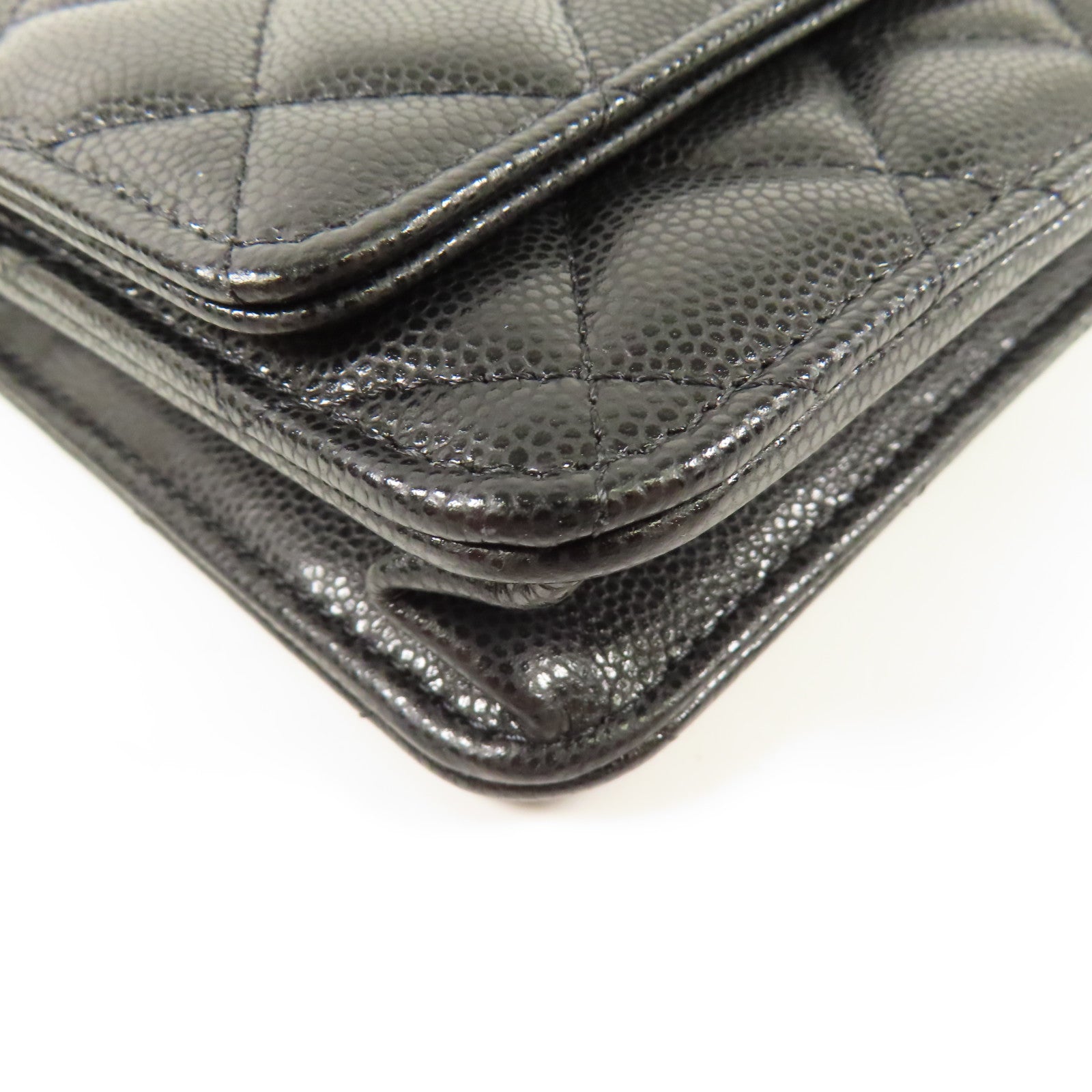 CHANEL 牛皮皮革WOC Wallet On Chain金扣鏈帶肩背袋