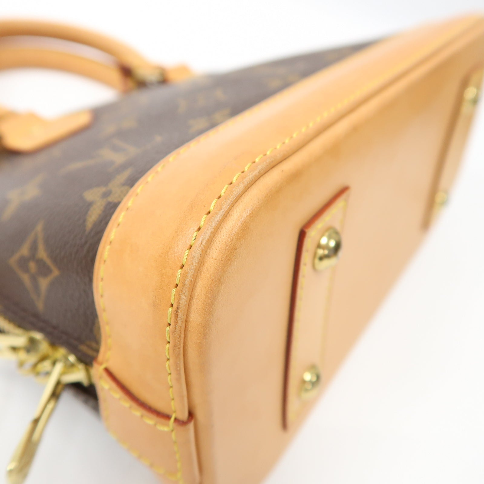 LOUIS VUITTON Monogram Alma BB金扣手挽肩背兩用袋啡色