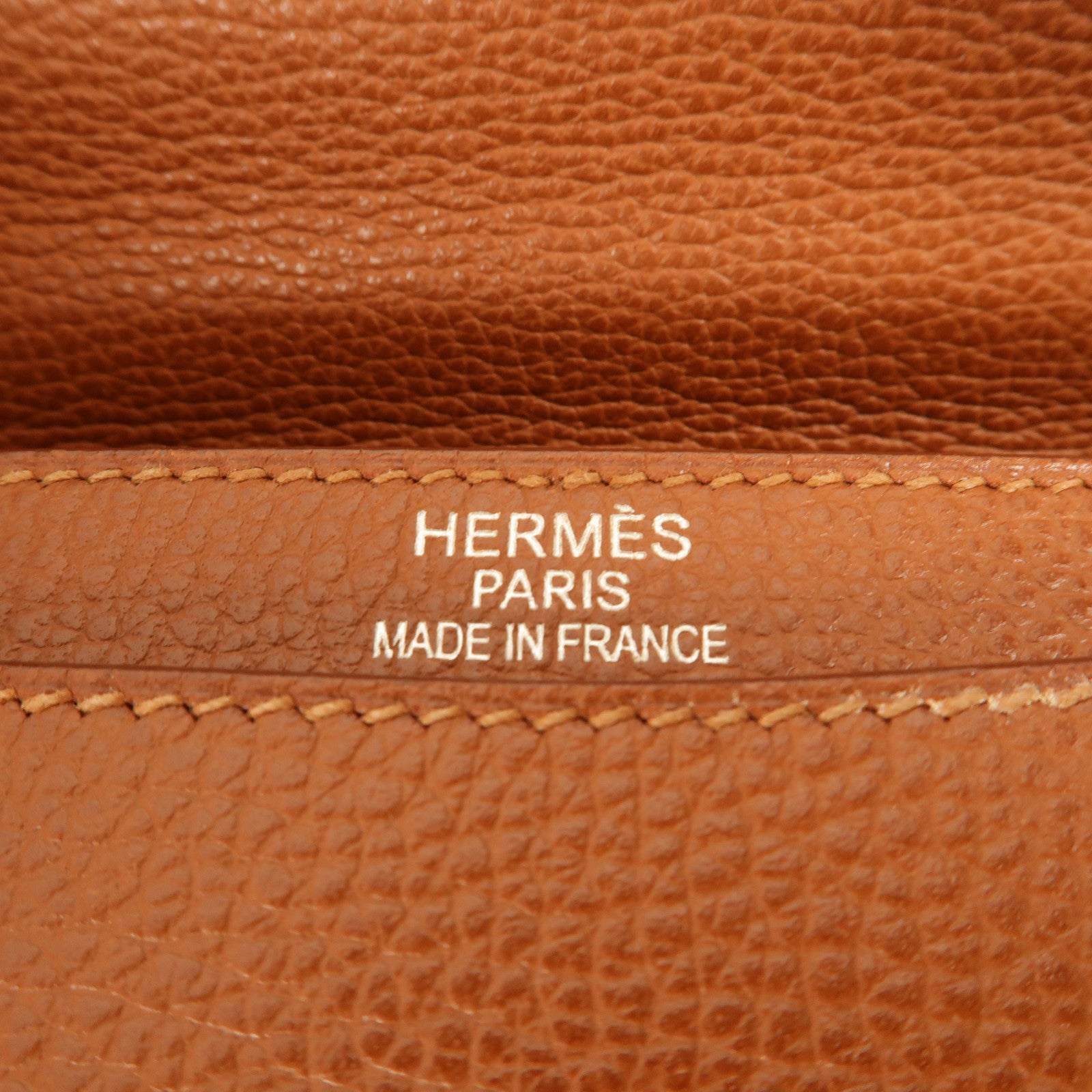 HERMES Togo皮革Sac A Depeches 38公事包Gold