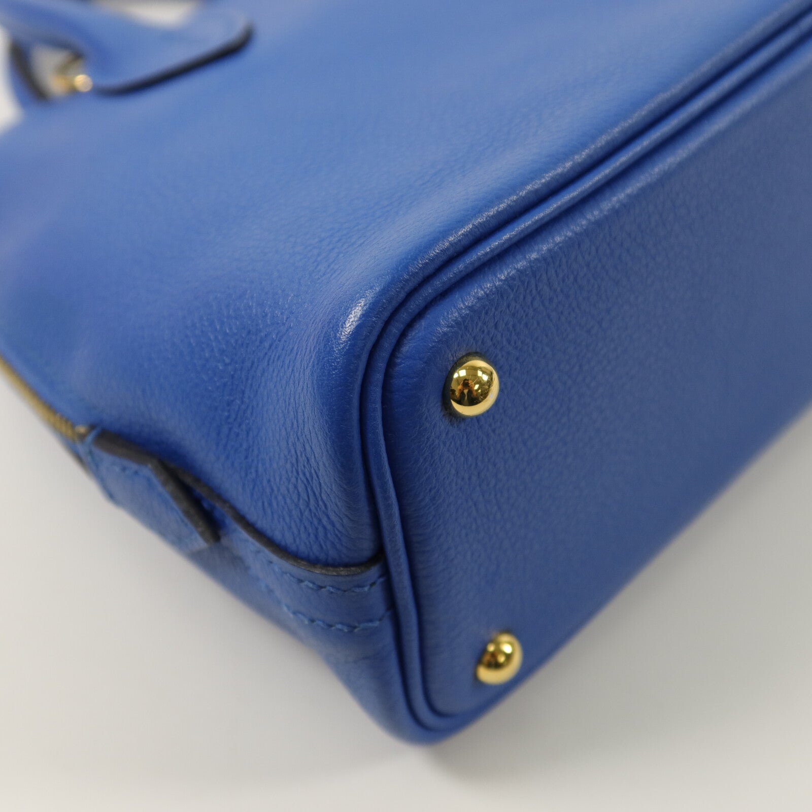 HERMES Evercolor皮革Bolide Mini手挽肩背兩用袋Bleu Zanzibar