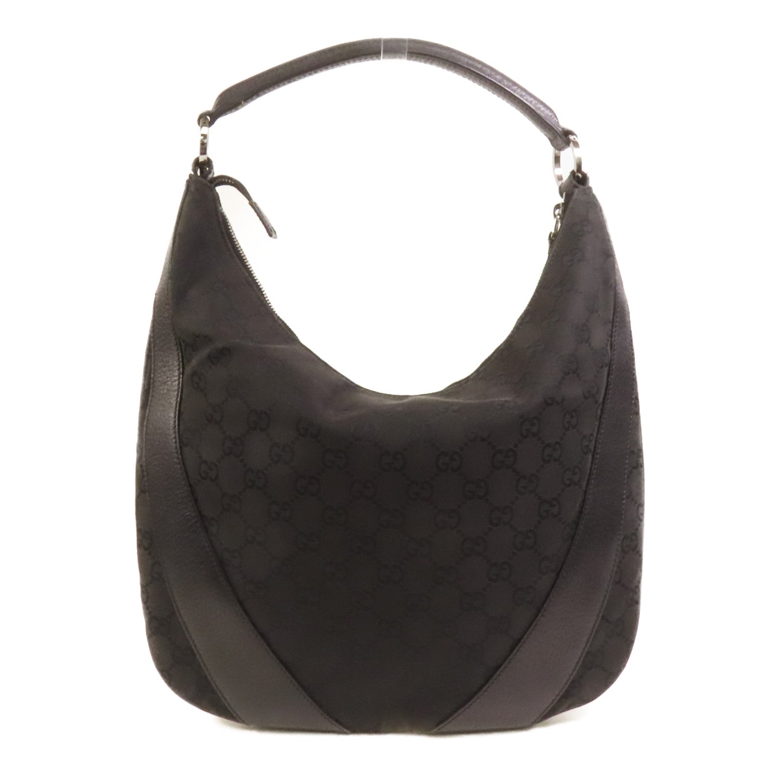 GUCCI 帆布GG Shoulder Bag銀扣肩背袋
