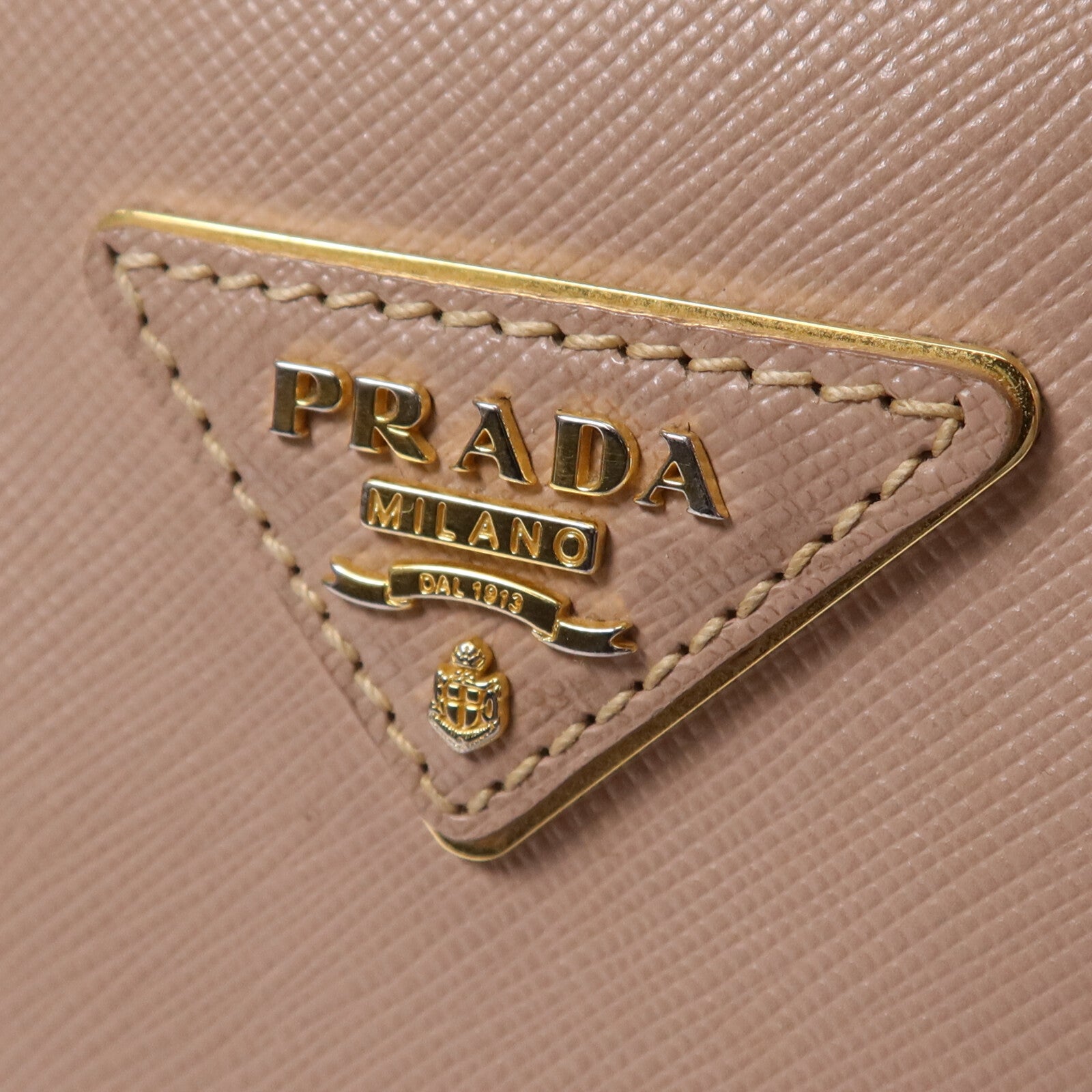 PRADA Saffiano皮革Galleria金扣手挽肩背兩用袋