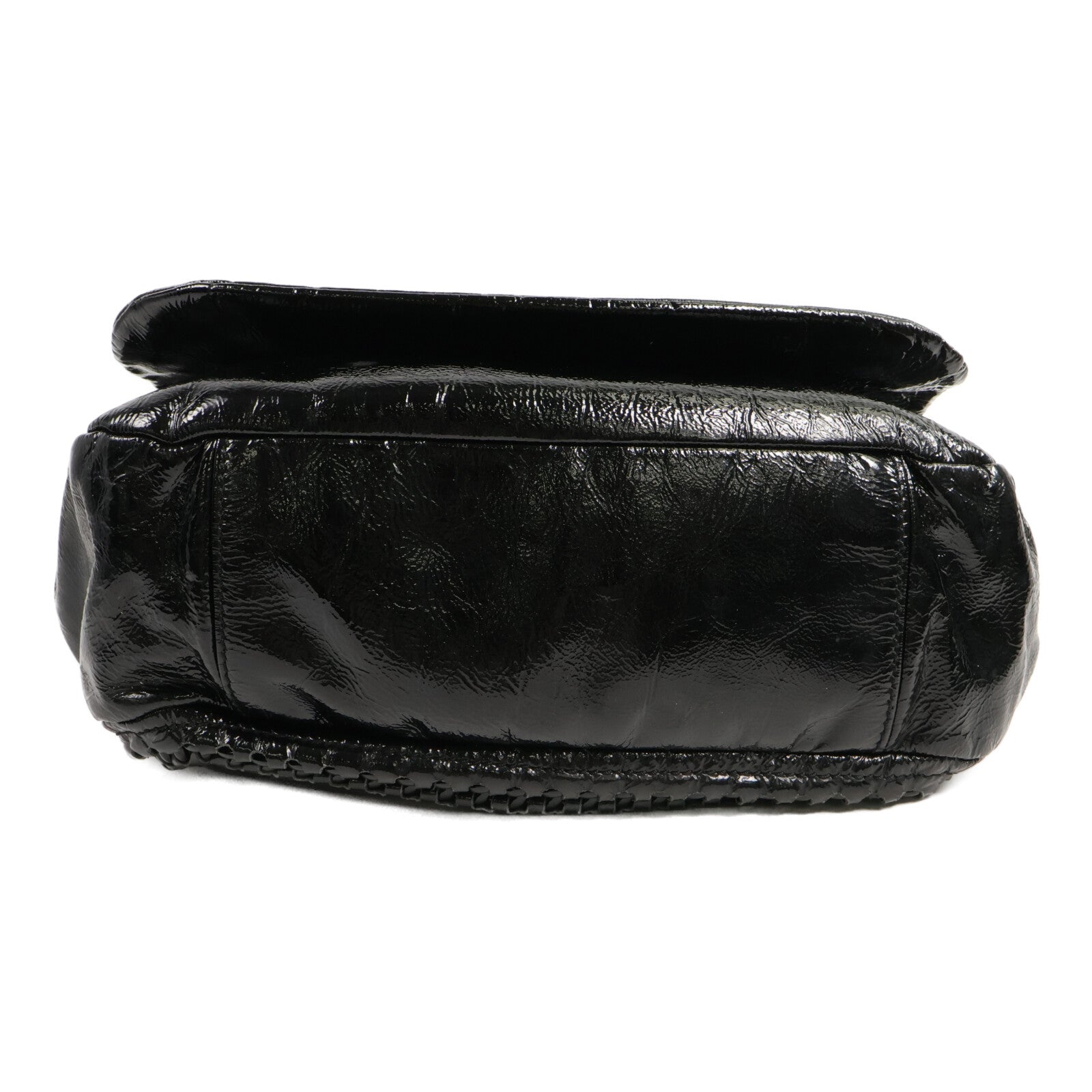 CHANEL 漆皮皮革Luxe Ligne Chain Flap Bag肩背袋