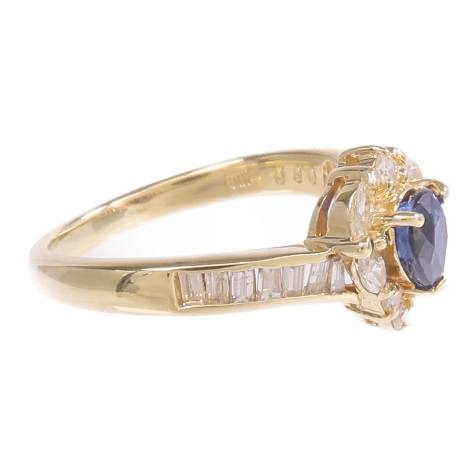 JEWELRY 18K黃金Sapphire Diamond Ring藍寶石/鑽石戒指US#6.25