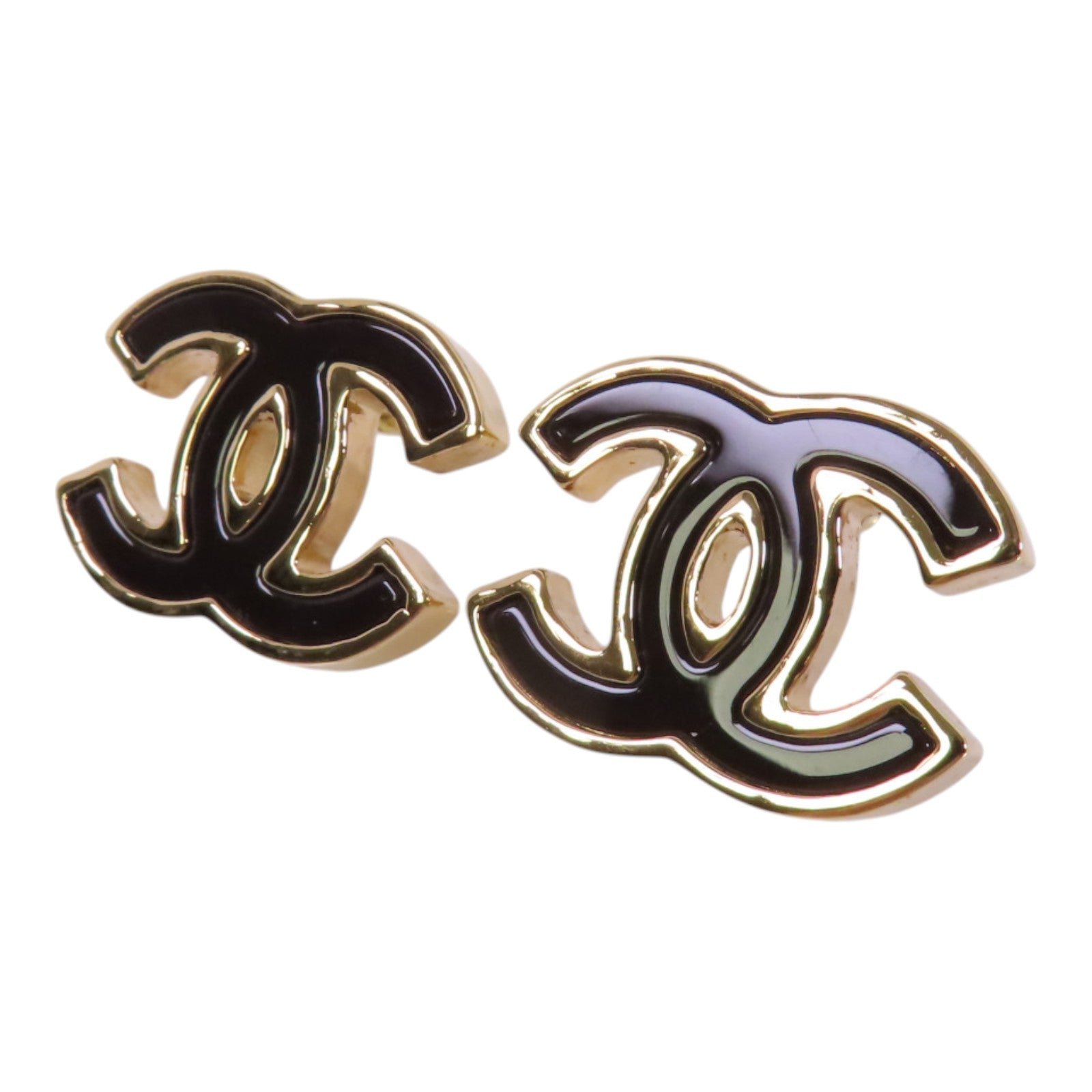 CHANEL 金屬CC Earrings金扣耳環