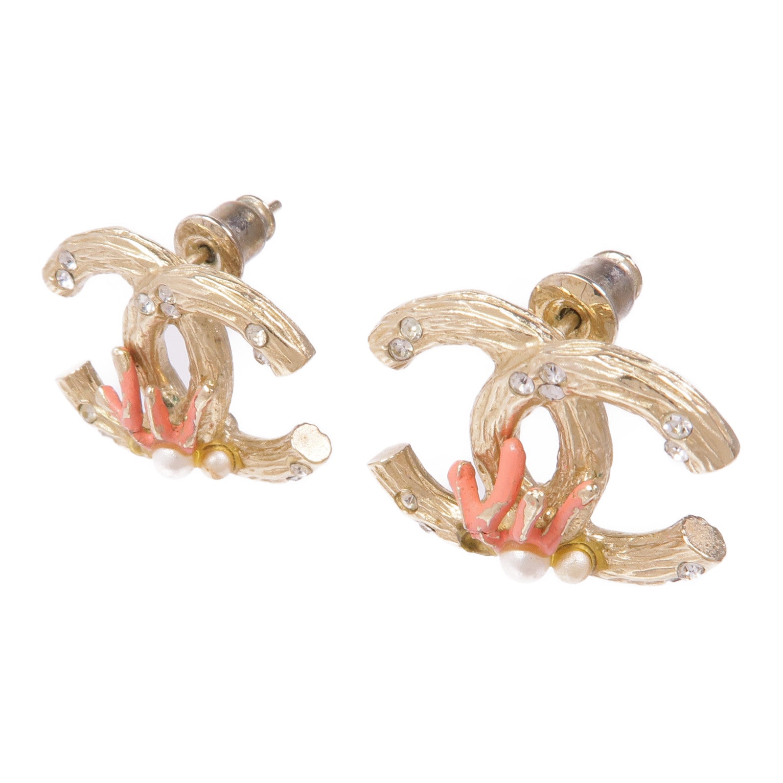 CHANEL 金屬CC Stud Earrings耳環