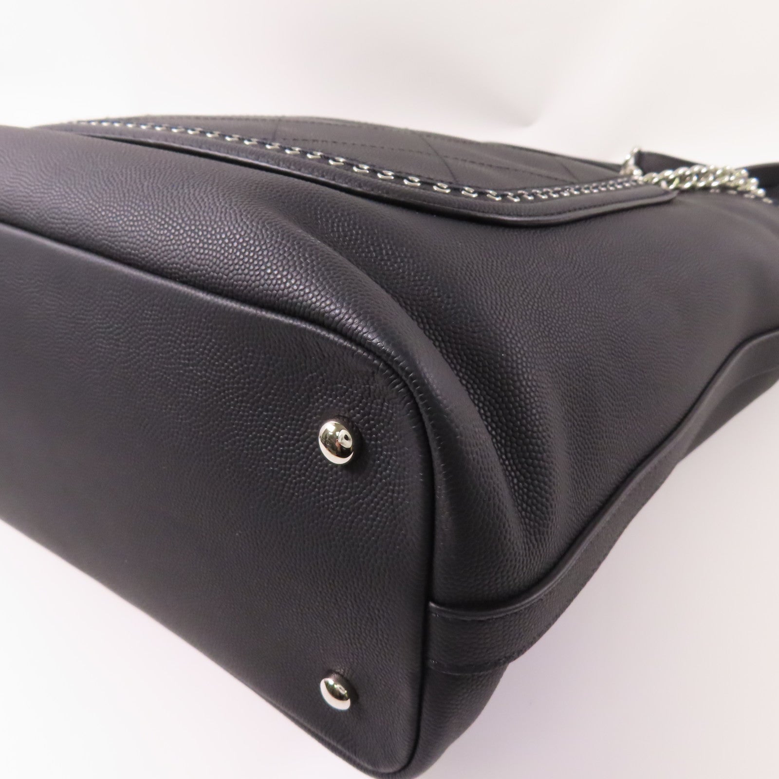 CHANEL【激減優惠】 牛皮皮革Shoulder Bag銀扣鏈帶手挽肩背兩用袋