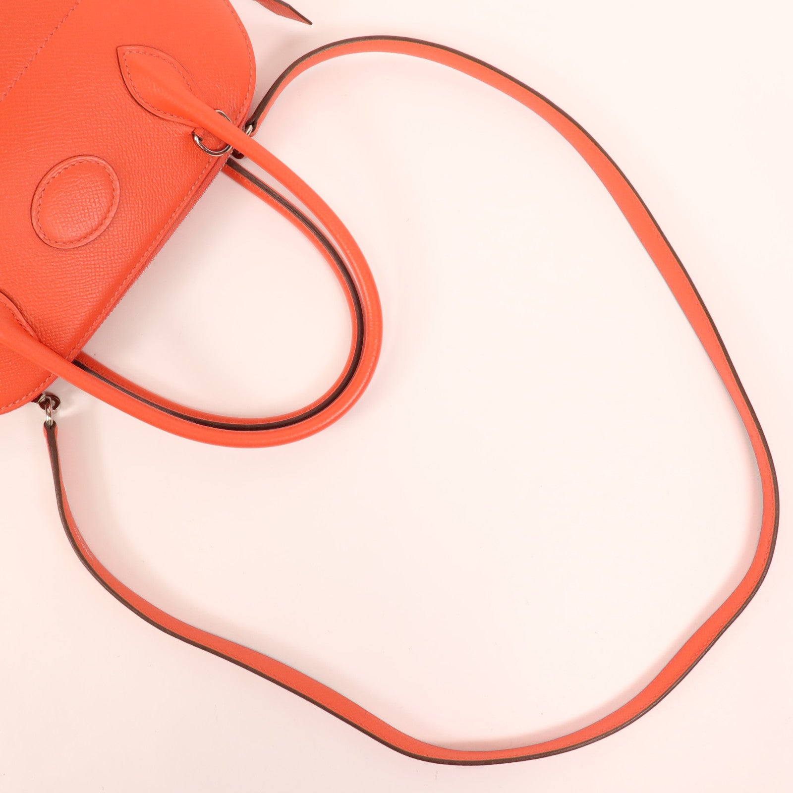 HERMES Epsom皮革Bolide 27銀扣手挽肩背兩用袋Capucine