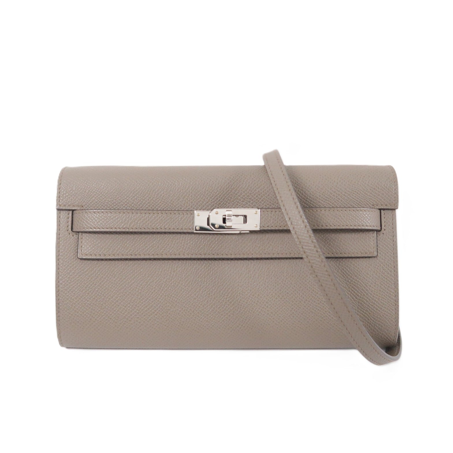 HERMES Epsom皮革Kelly To Go肩背袋Etain