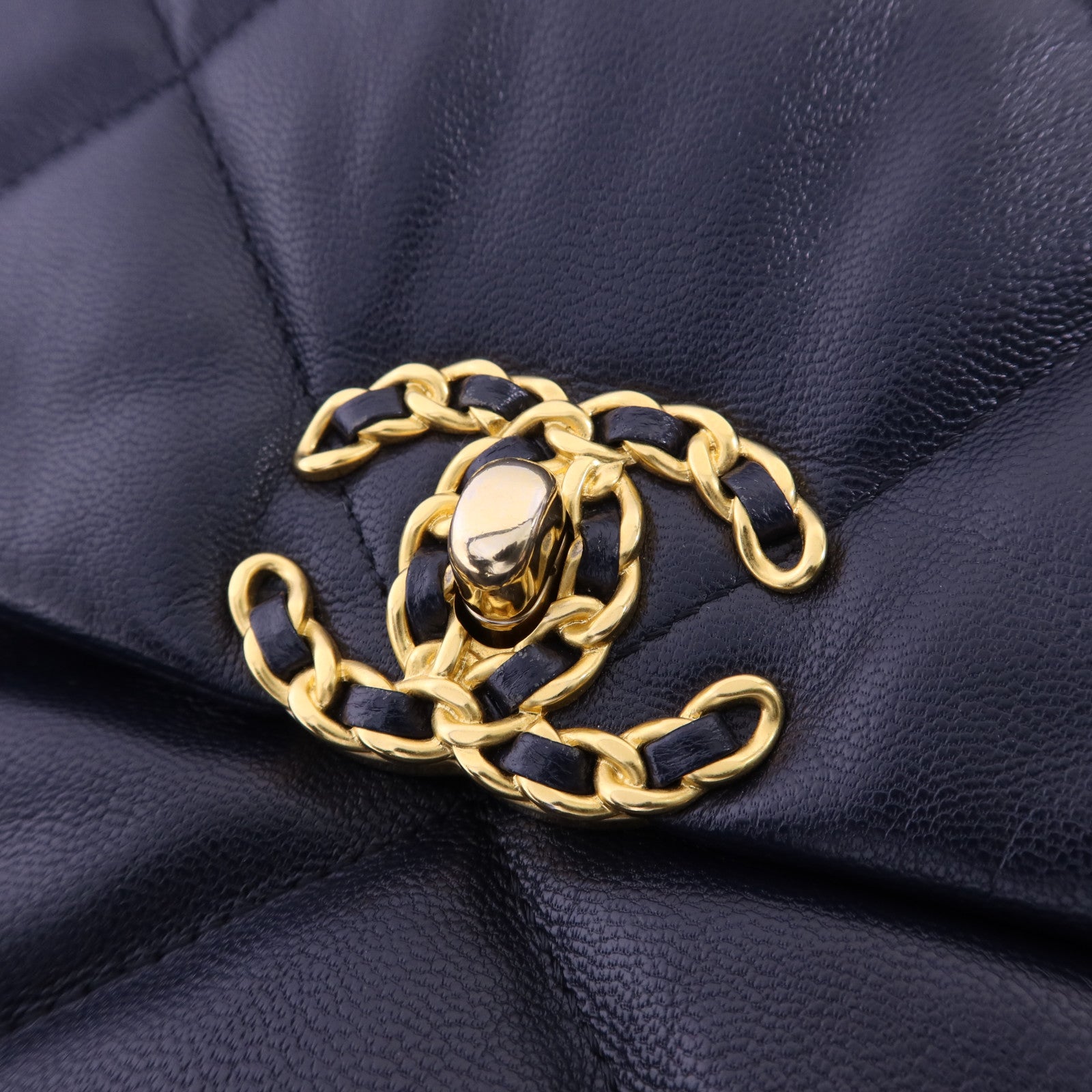 CHANEL 【激減優惠】羊皮皮革Chanel 19 Large金扣手挽肩背兩用袋