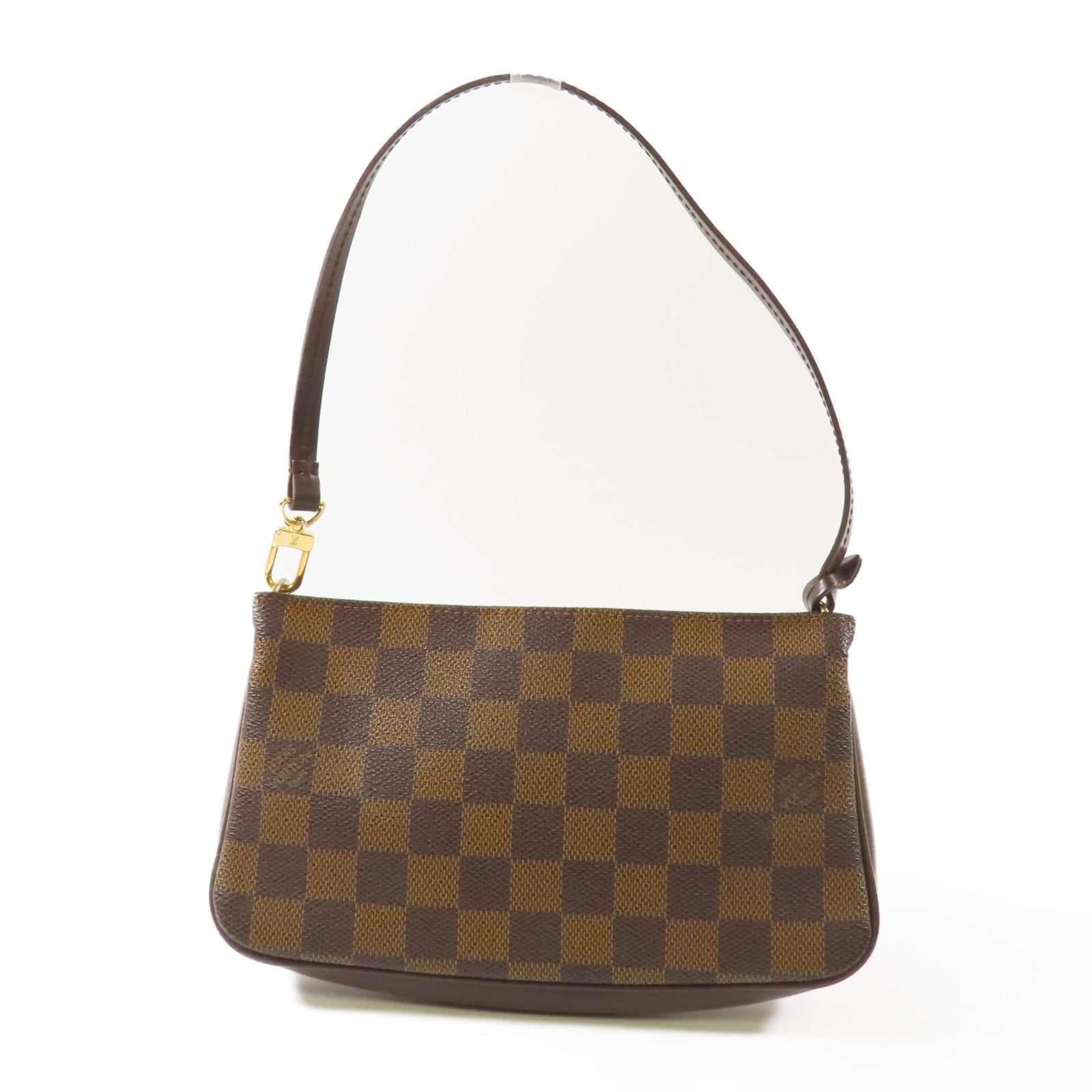 LOUIS VUITTON Damier Pochette Accessoires金扣手挽袋