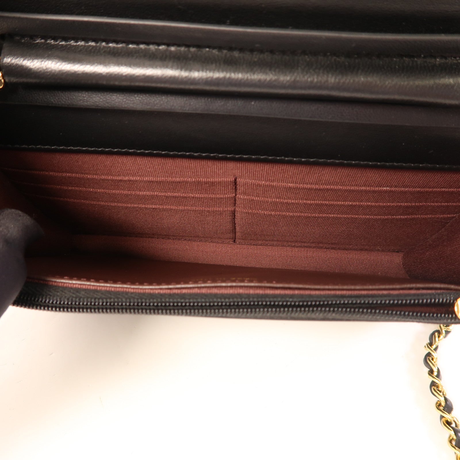 CHANEL 羊皮皮革WOC Wallet On Chain金扣鏈帶肩背袋