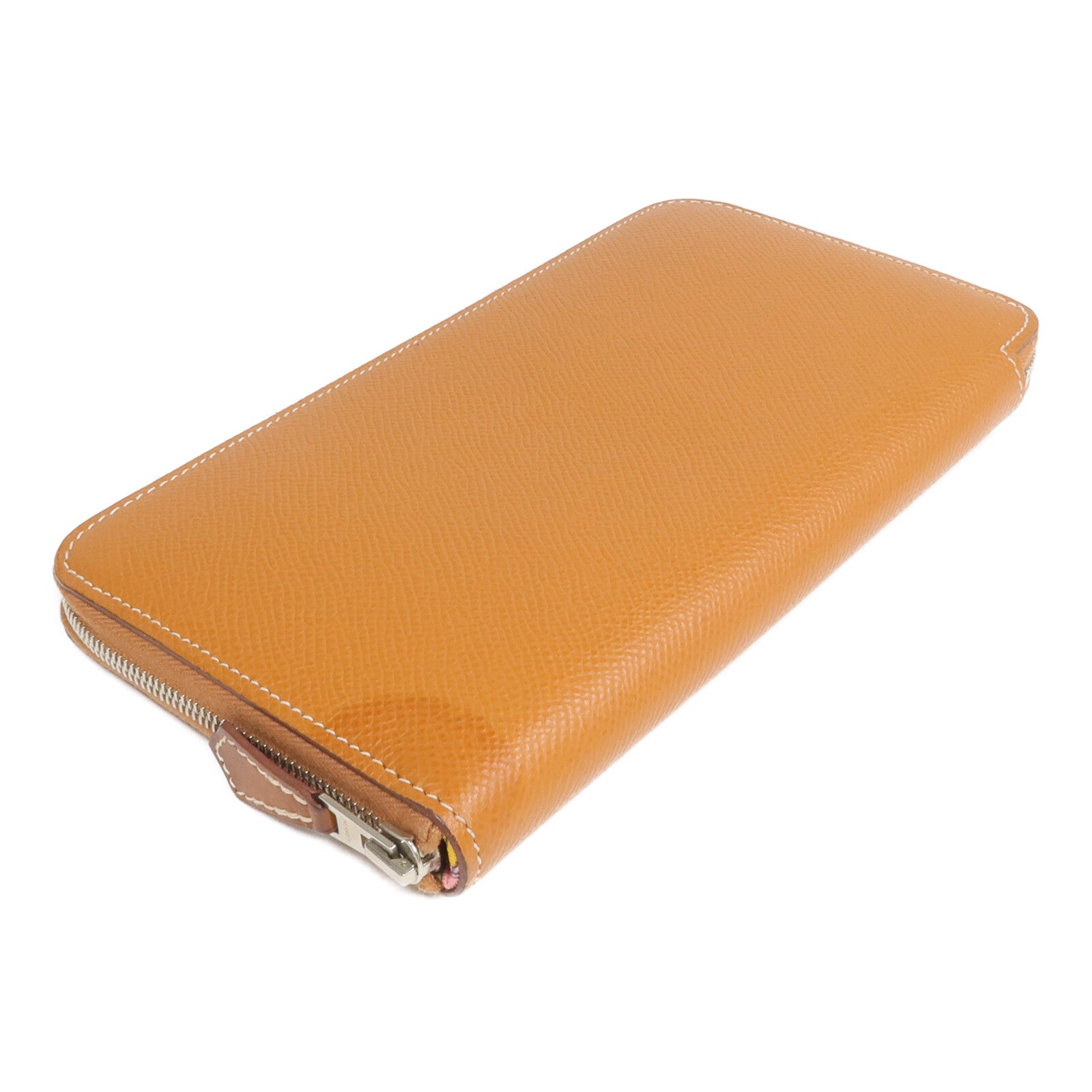 HERMES Epsom皮革Silk'In Long Wallet長錢包Gold