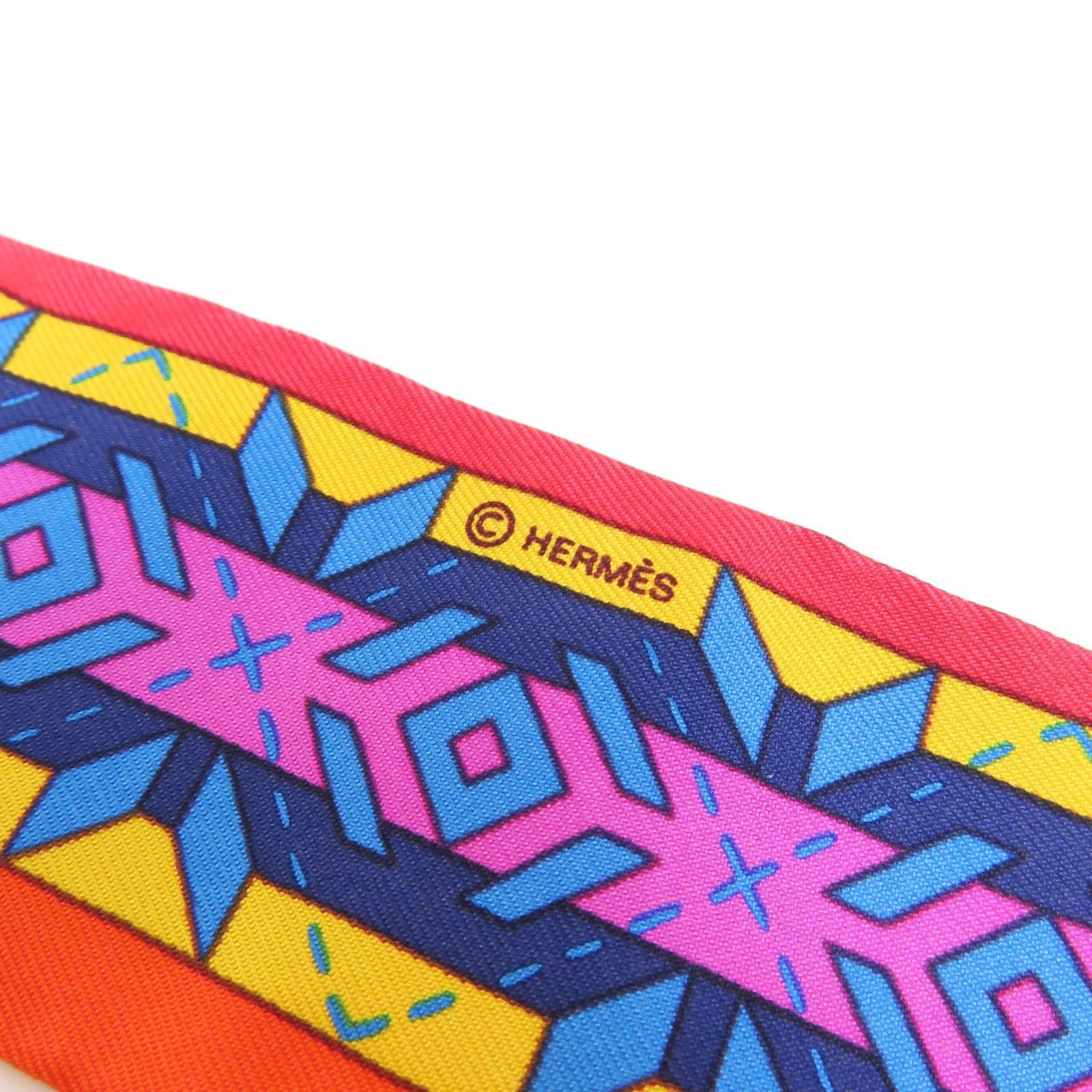 HERMES 【激減優惠】絲質Twilly Scarf絲巾橙色