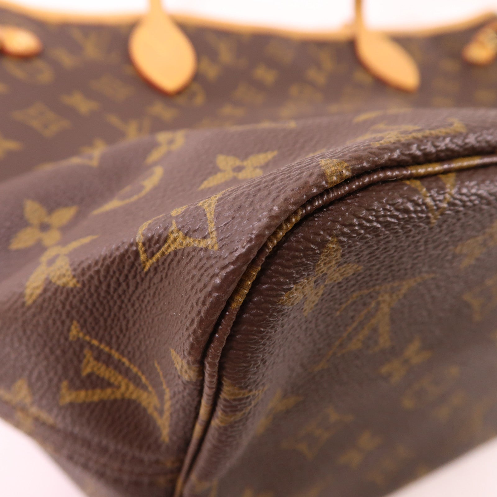 LOUIS VUITTON Monogram Neverfull MM金扣手挽袋