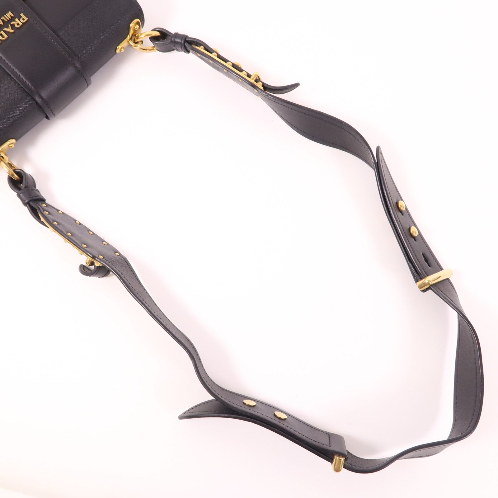 PRADA 牛皮皮革Shoulder Bag金扣肩背袋