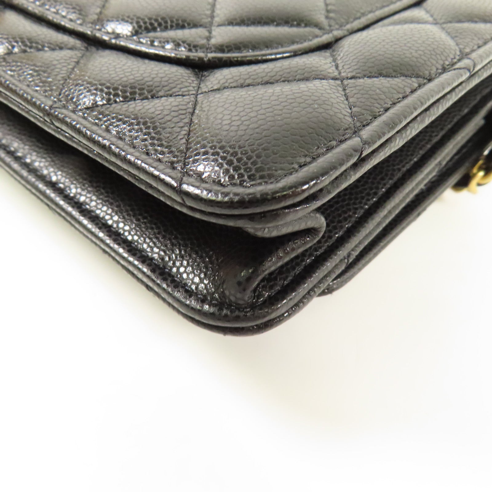 CHANEL 牛皮皮革WOC Wallet On Chain金扣鏈帶肩背袋
