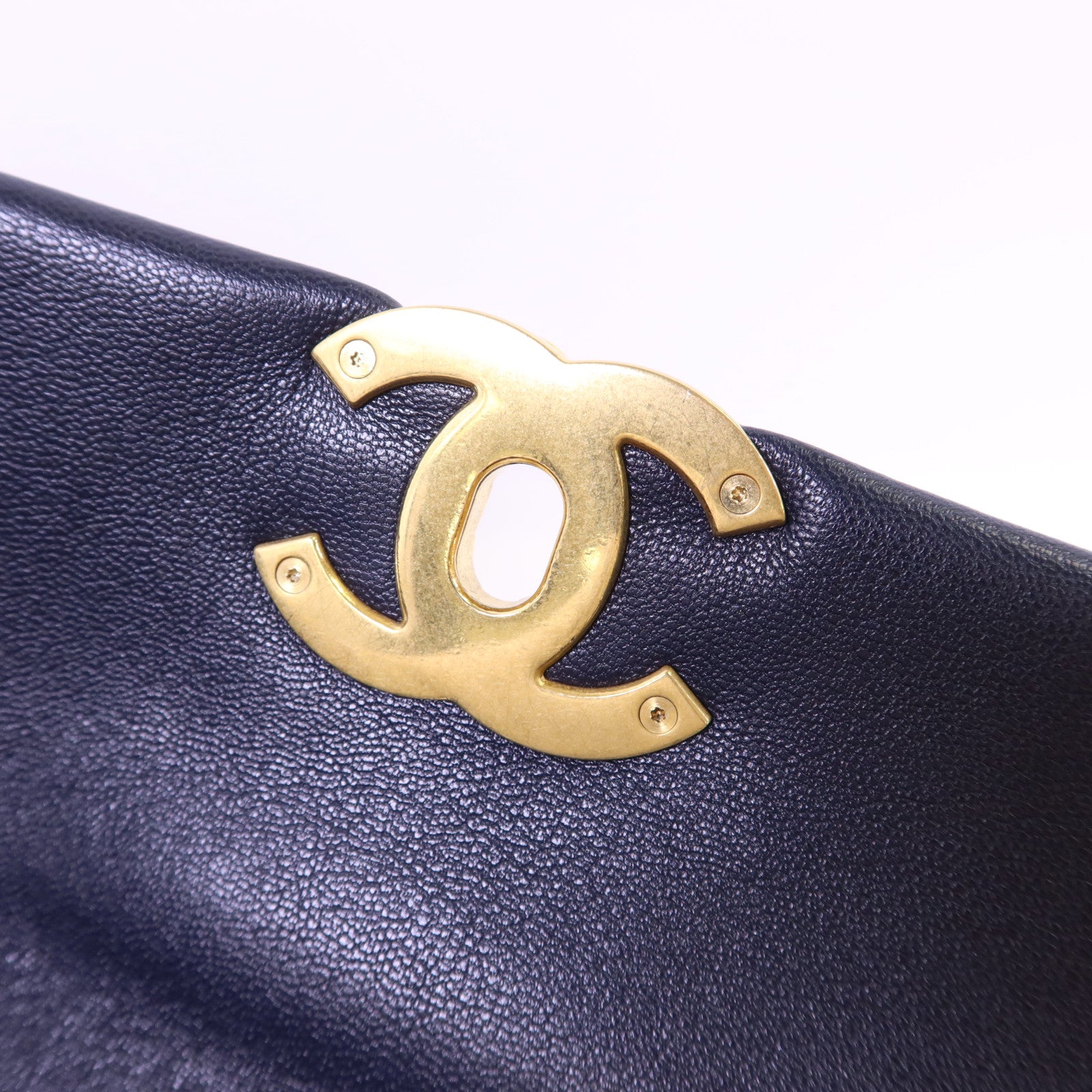 CHANEL 【激減優惠】羊皮皮革Chanel 19 Large金扣手挽肩背兩用袋