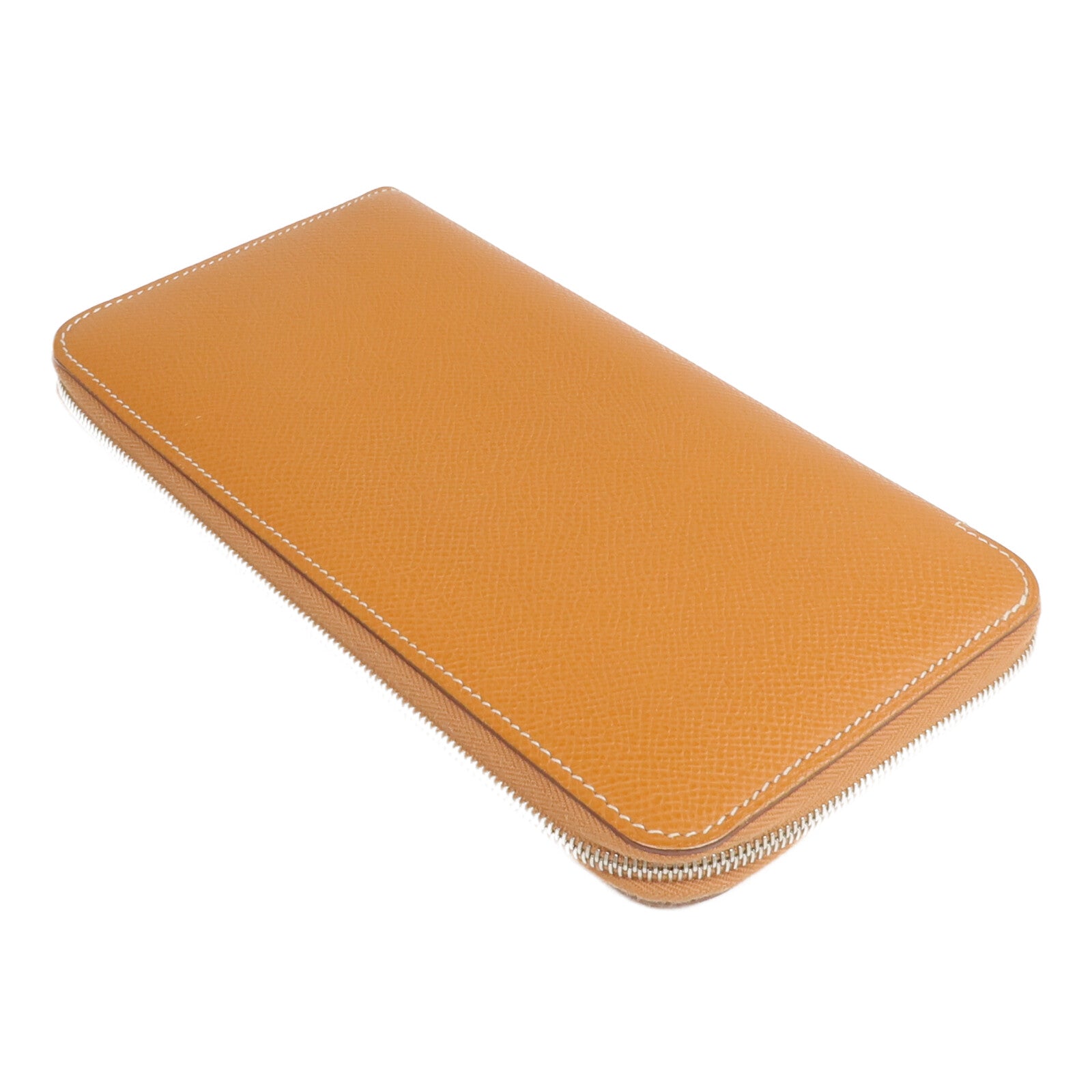 HERMES Epsom皮革Silk'In Long Wallet長錢包Gold