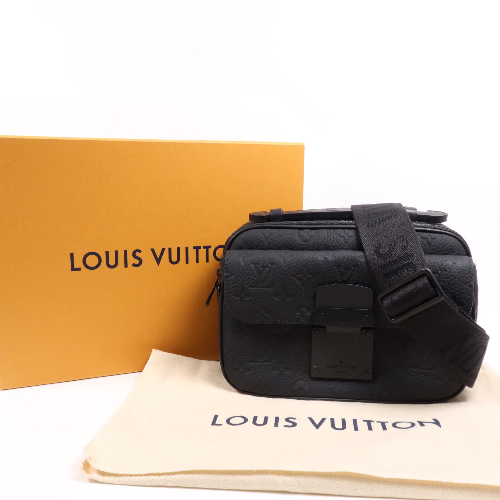 LOUIS VUITTON Monogram Taurillon S Lock肩背袋