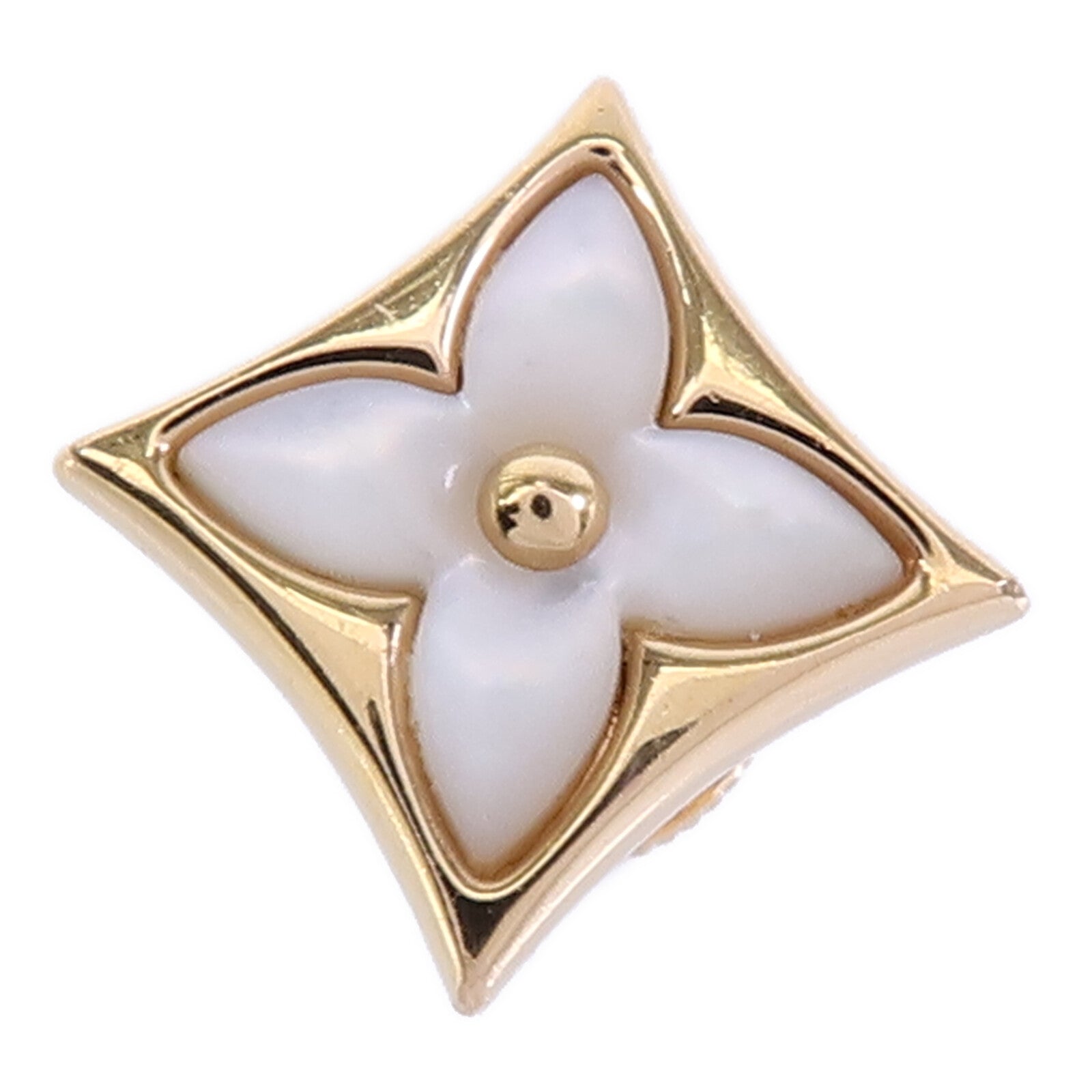 LOUIS VUITTON 18K玫瑰金/珍珠母Earrings Star Blossom Nacre耳環
