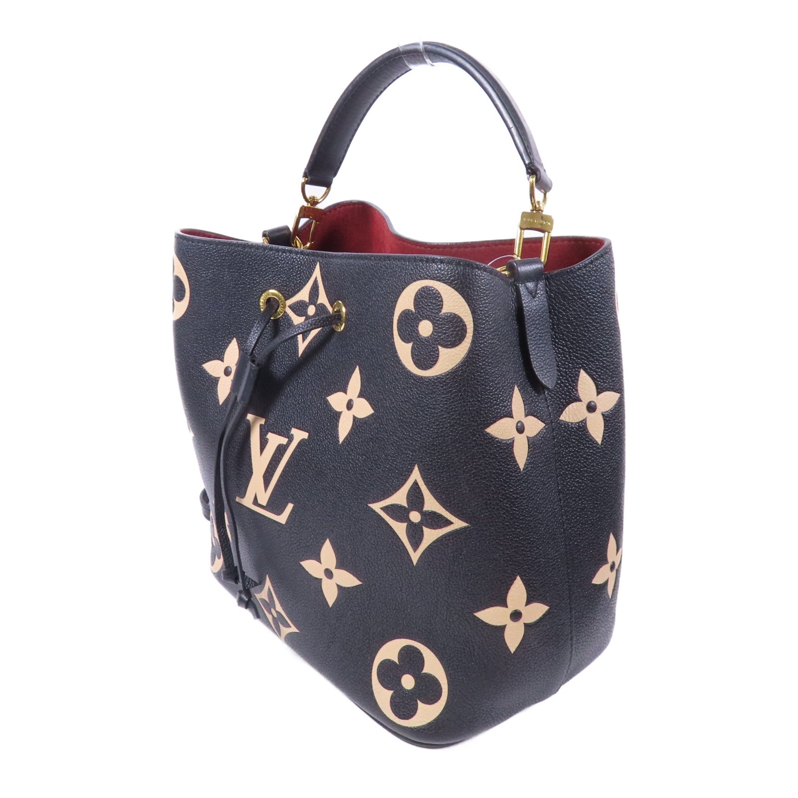 LOUIS VUITTON Monogram Empreinte Bicolor Neo Noe MM金扣手挽肩背兩用袋